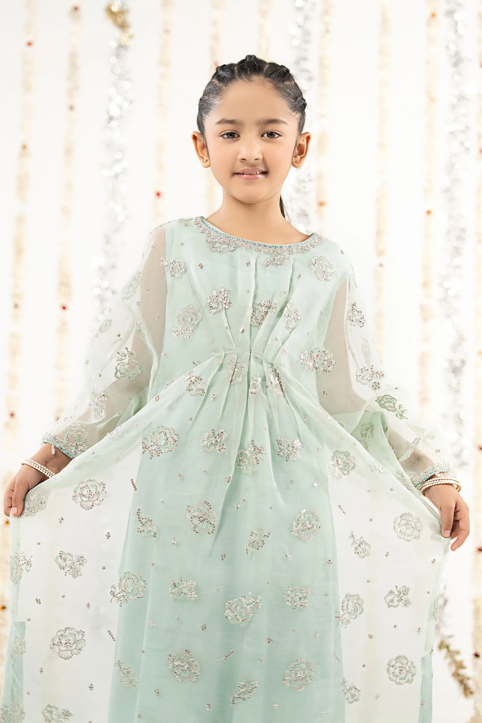 2 Piece Embroidered Organza Suit - Image 3