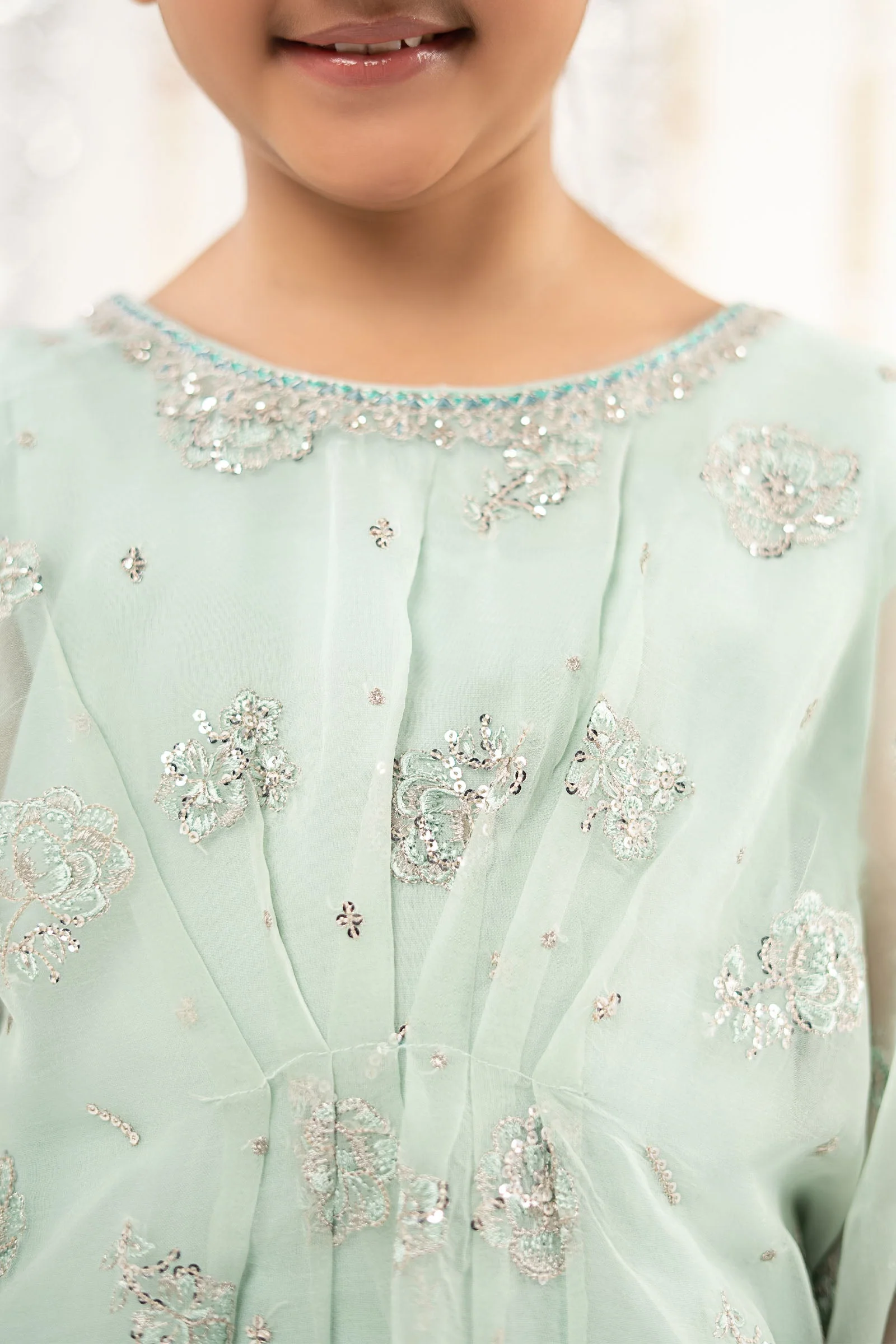 2 Piece Embroidered Organza Suit - Image 4