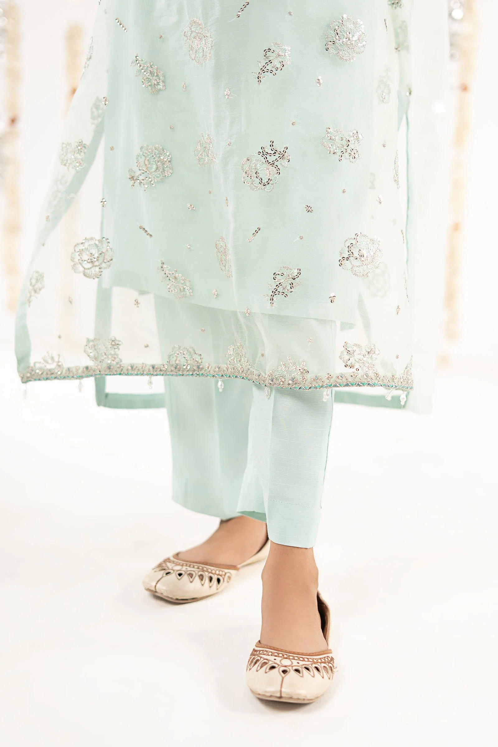 2 Piece Embroidered Organza Suit - Image 6
