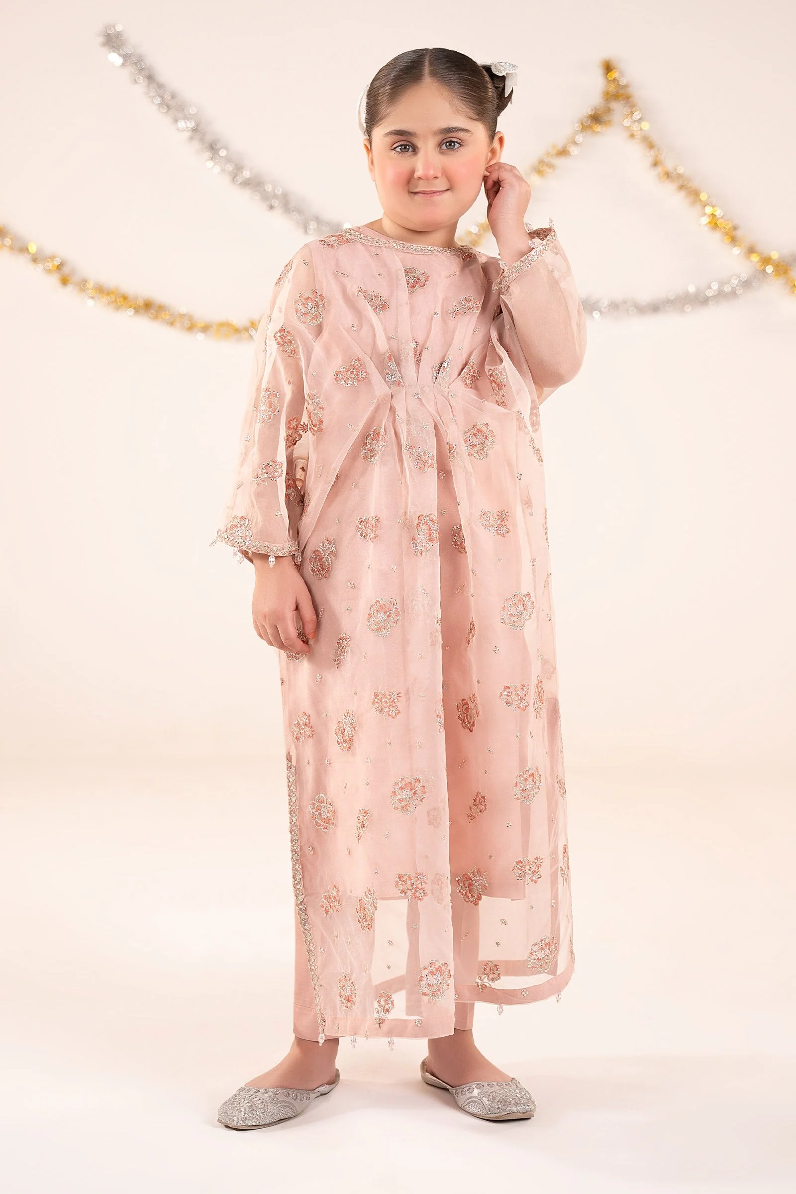 2 Piece Embroidered Organza Suit - Image 5