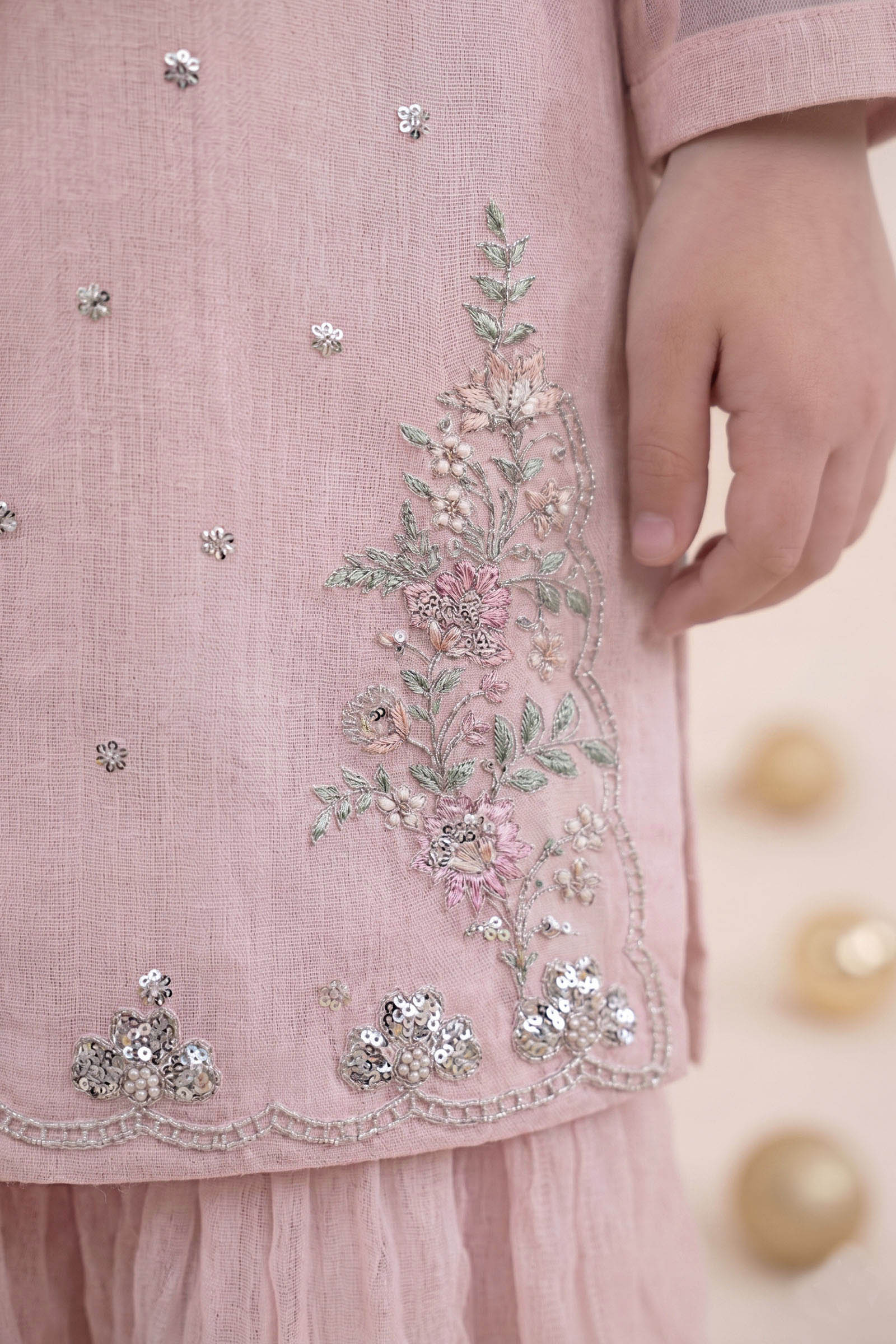 2 Piece Embroidered Organza Suit - Image 3