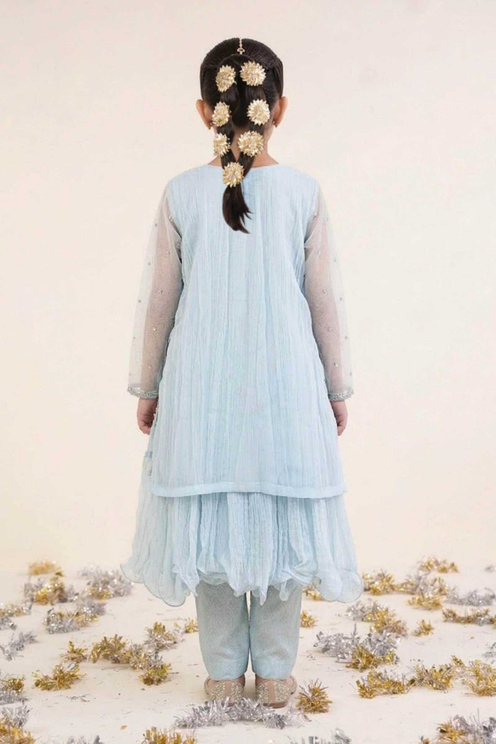 2 Piece Embroidered Organza Suit - Image 5