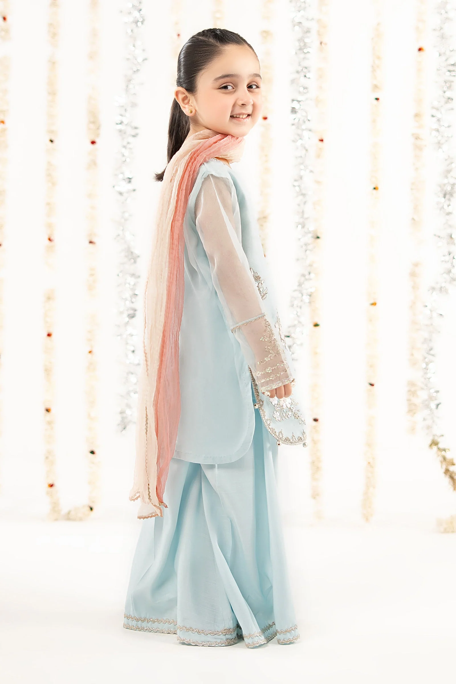 3 Piece Embroidered Organza Suit - Image 7
