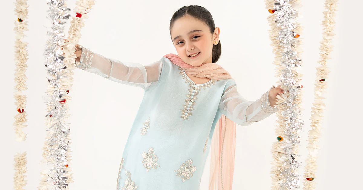 3 Piece Embroidered Organza Suit - Image 8