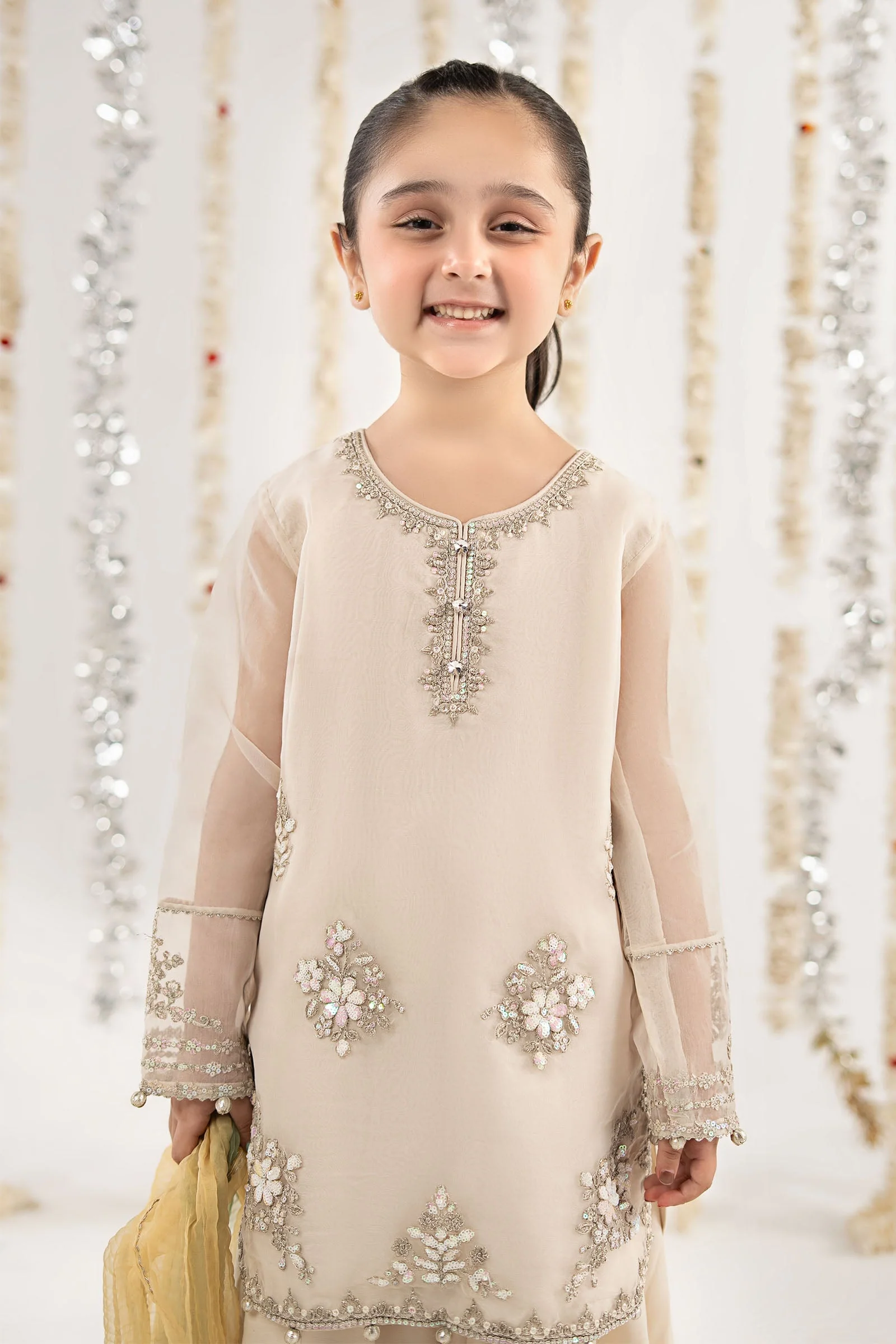 3 Piece Embroidered Organza Suit - Image 3