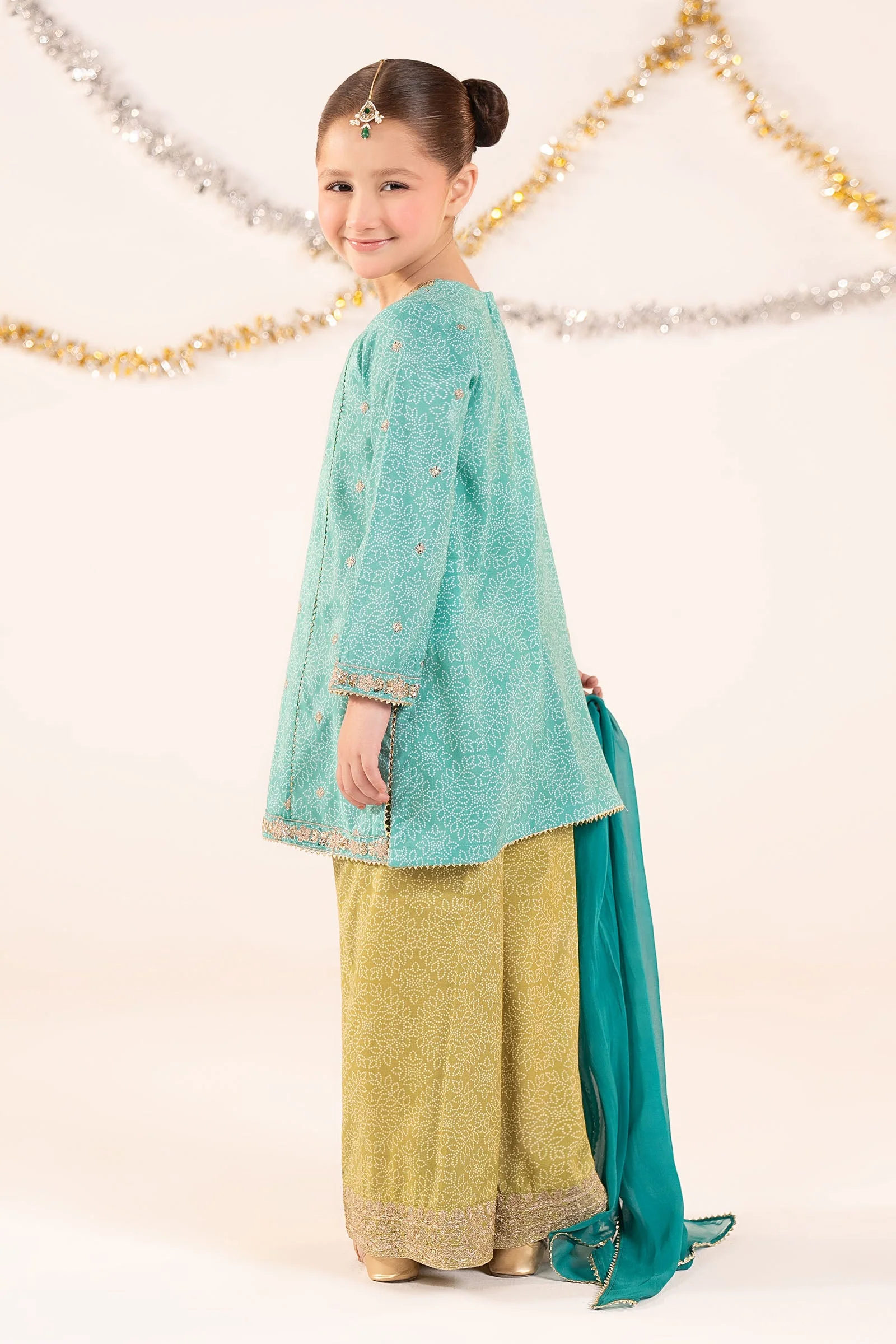 3 Piece Embroidered Raw Silk Suit - Image 7
