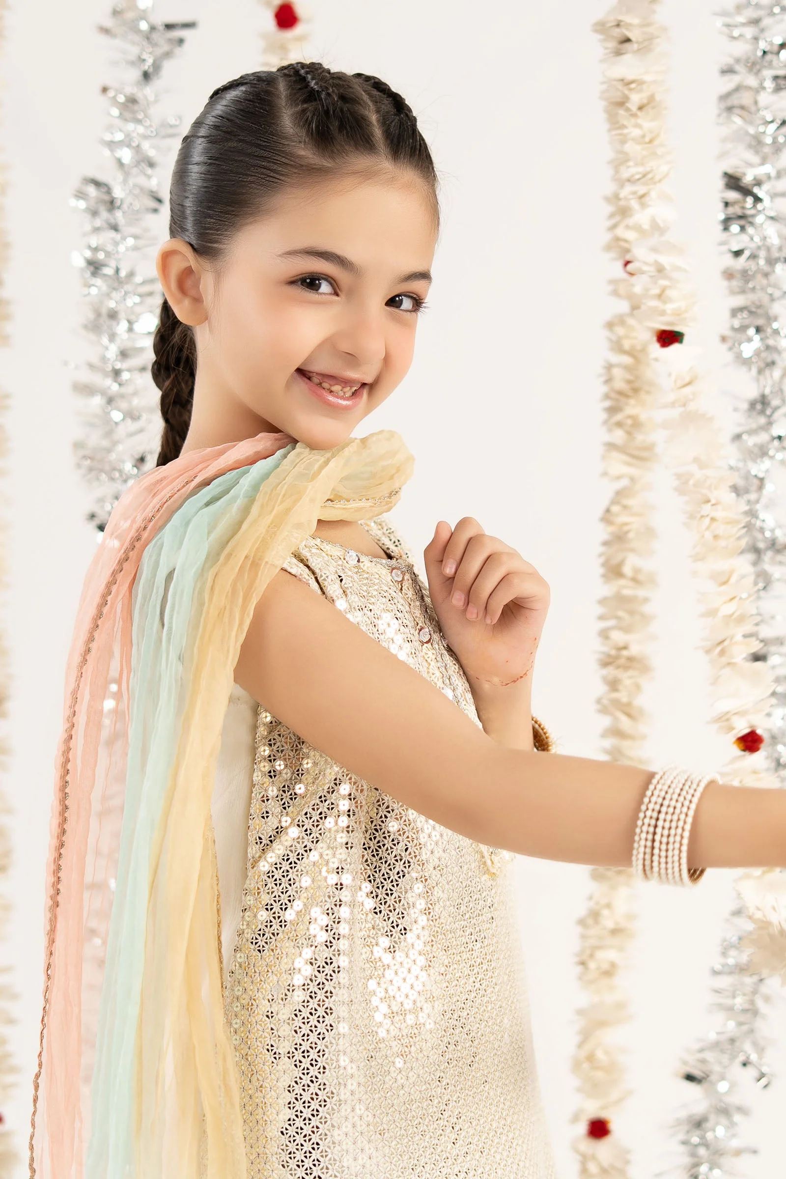 3 Piece Embroidered Chiffon Suit - Image 3