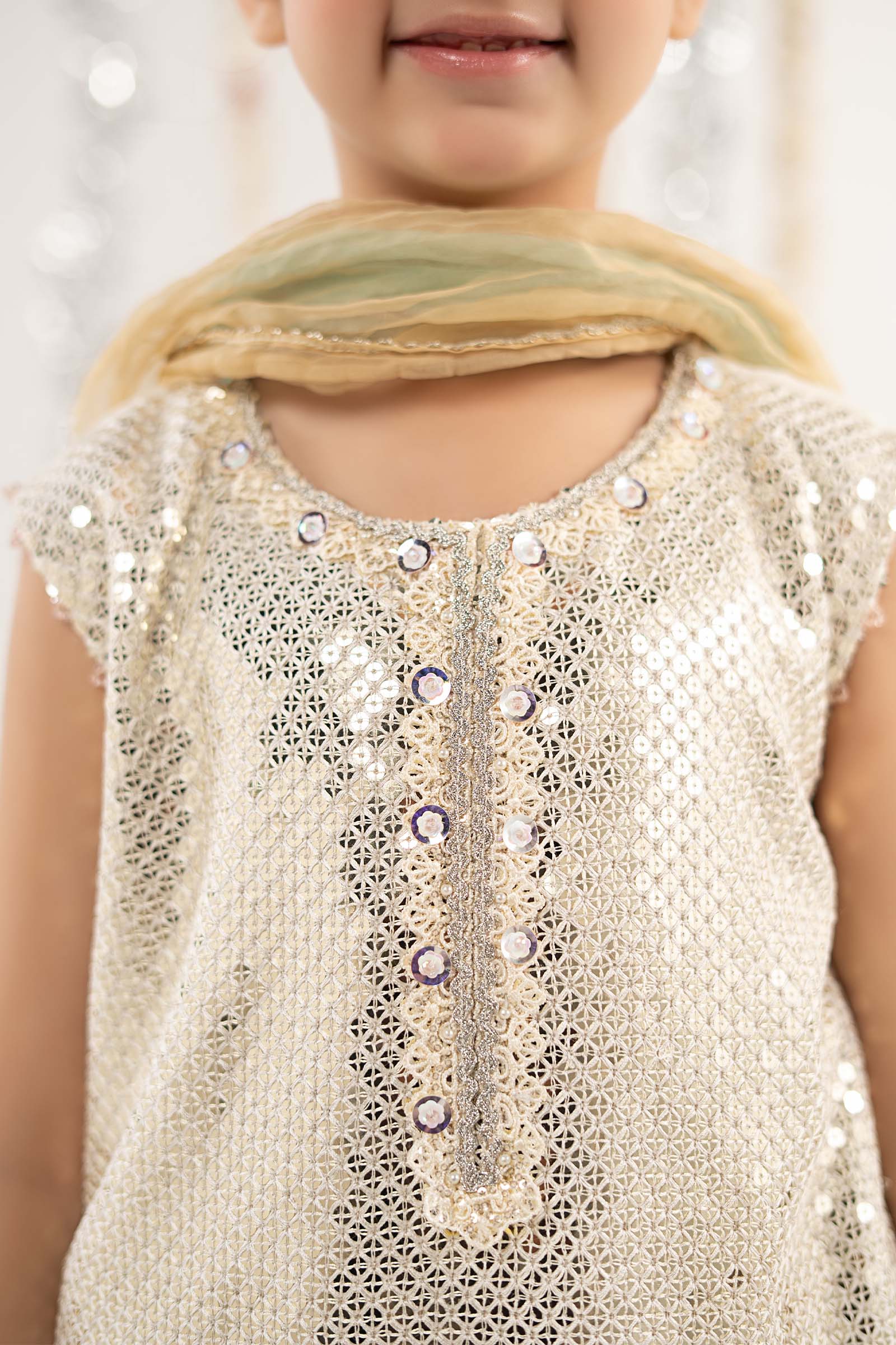 3 Piece Embroidered Chiffon Suit - Image 4
