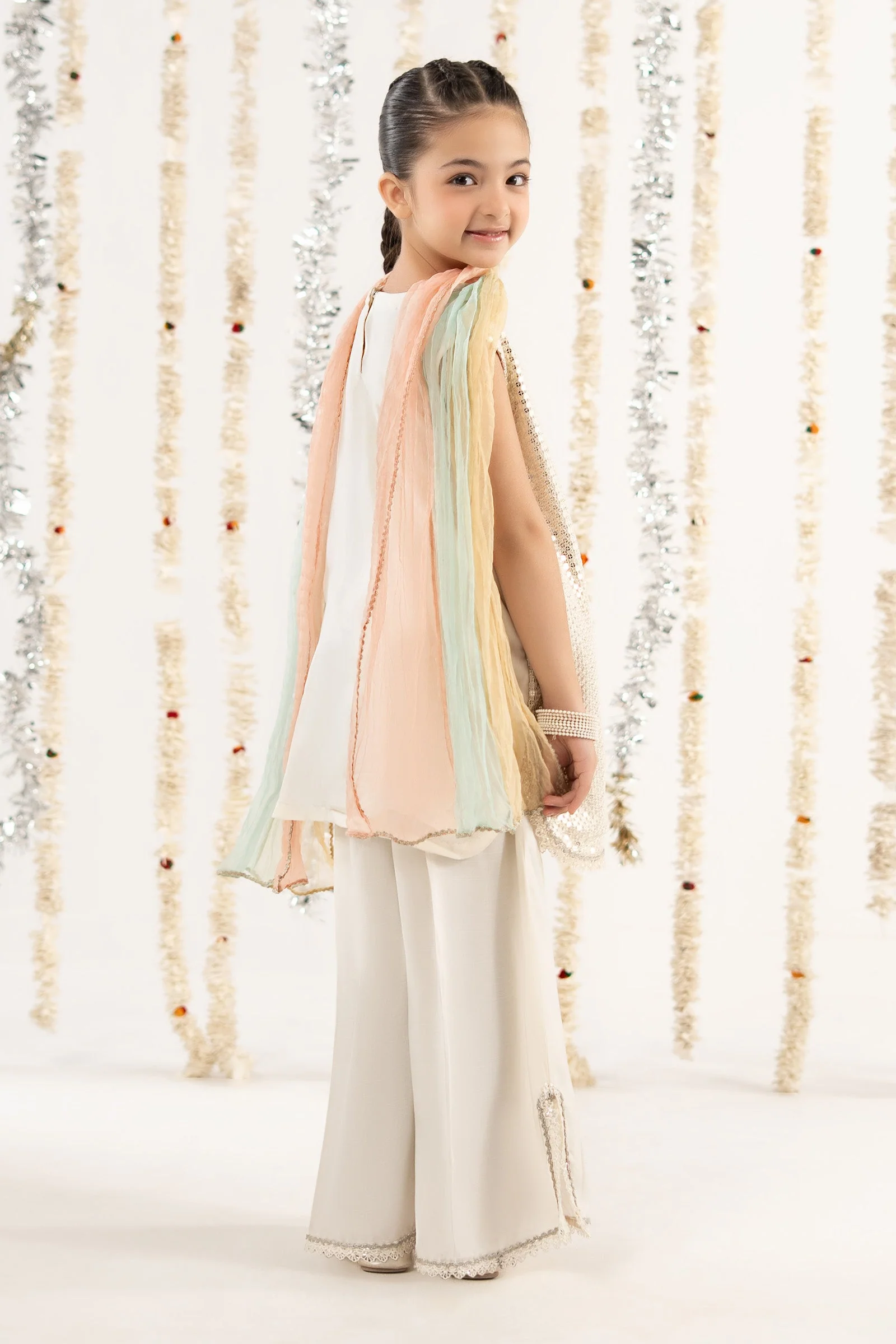 3 Piece Embroidered Chiffon Suit - Image 8
