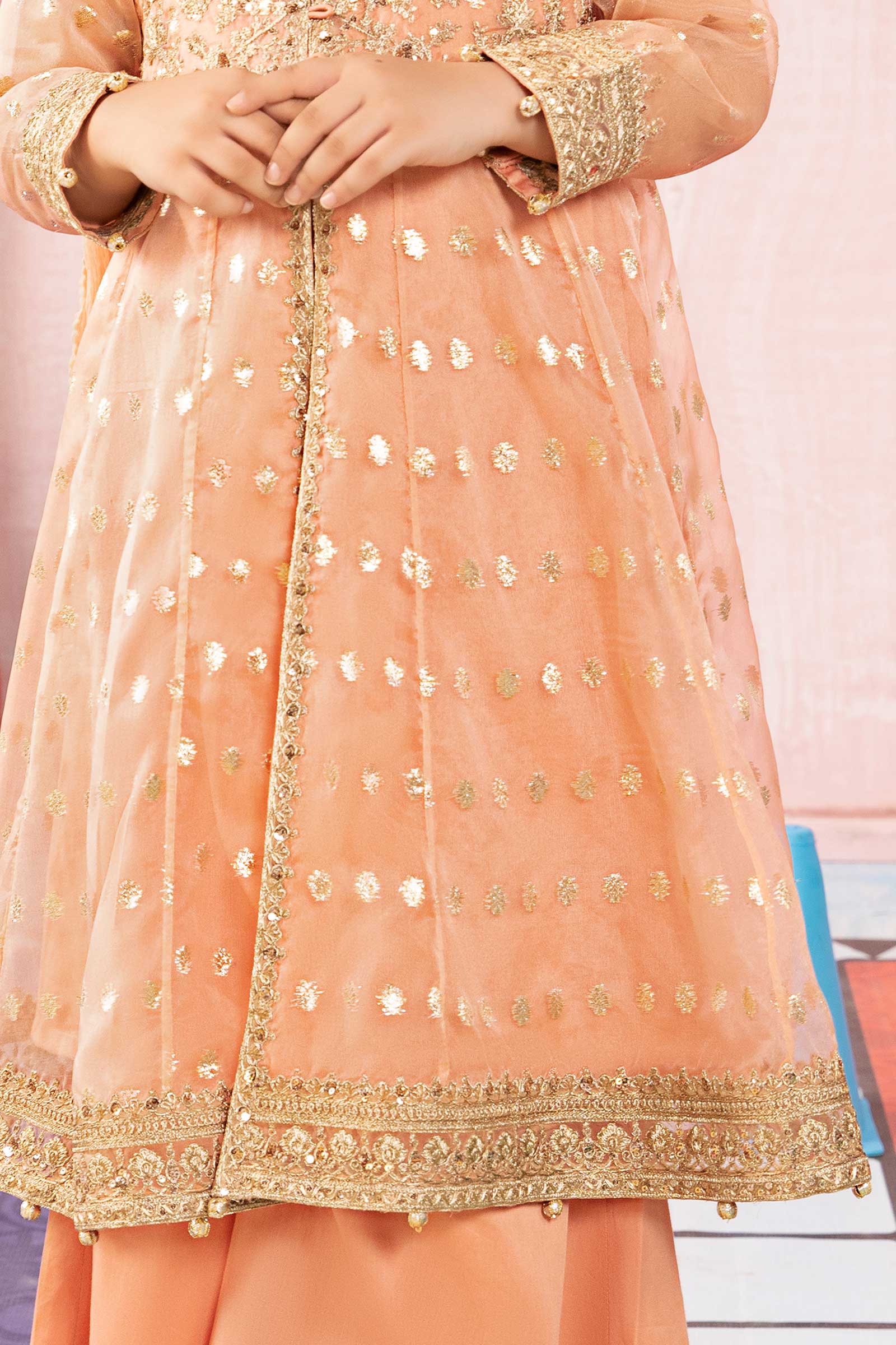 3 Piece Embroidered Organza Suit - Image 4
