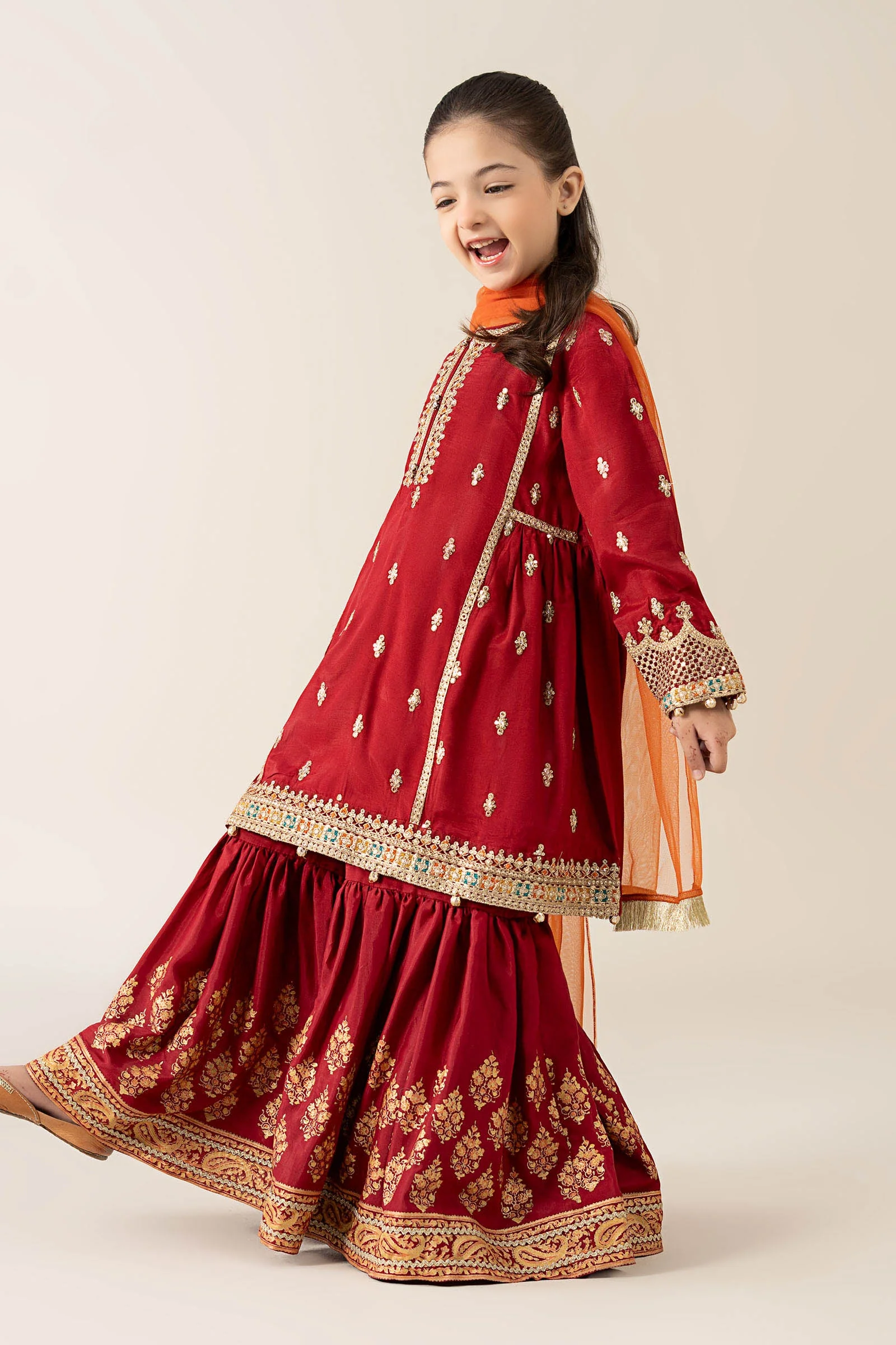 3 Piece Embroidered PK Raw Silk Suit - Image 10