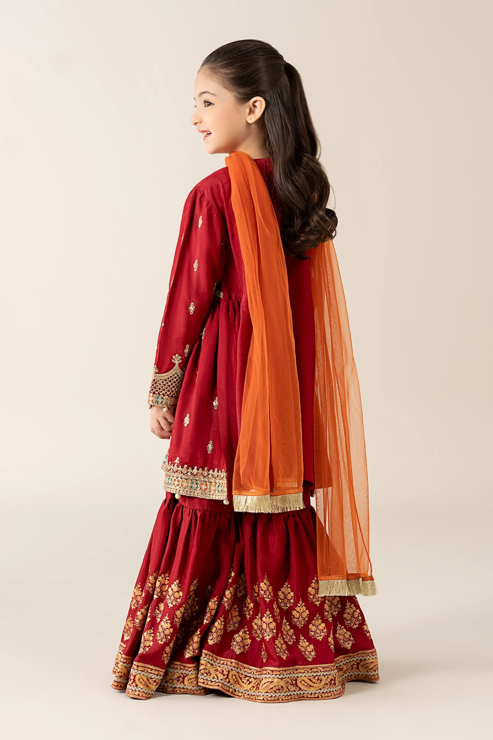 3 Piece Embroidered PK Raw Silk Suit - Image 12