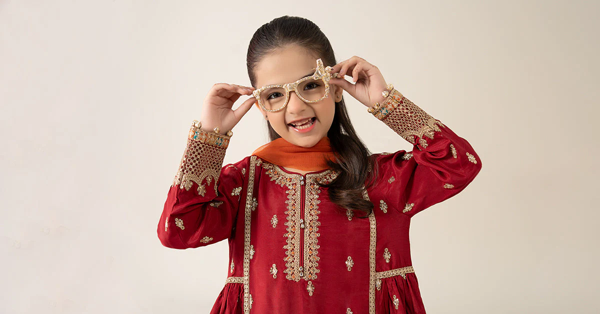 3 Piece Embroidered PK Raw Silk Suit - Image 13