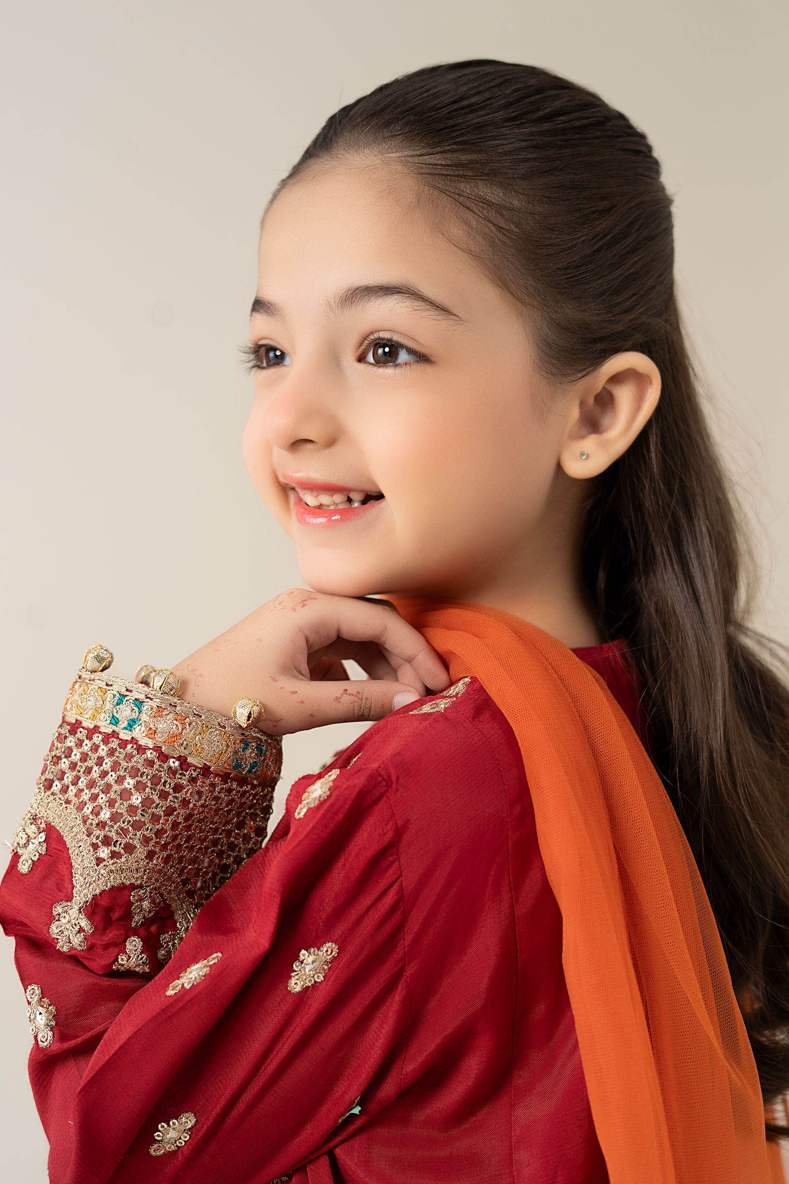 3 Piece Embroidered PK Raw Silk Suit - Image 4