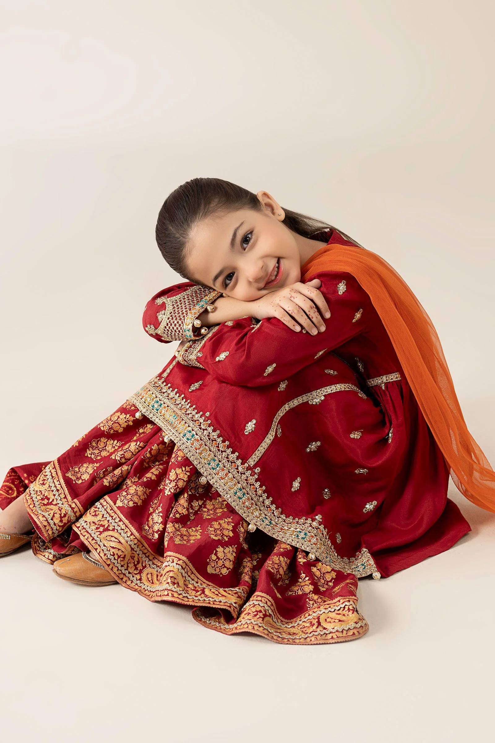 3 Piece Embroidered PK Raw Silk Suit - Image 6