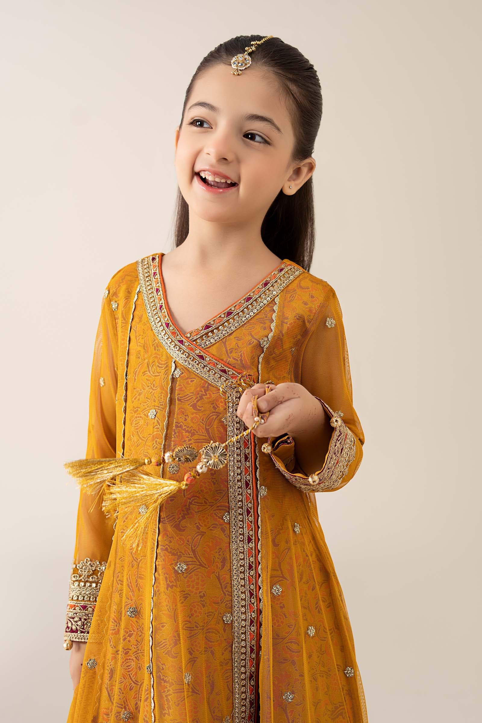 3 Piece Embroidered Poly Net Suit - Image 2