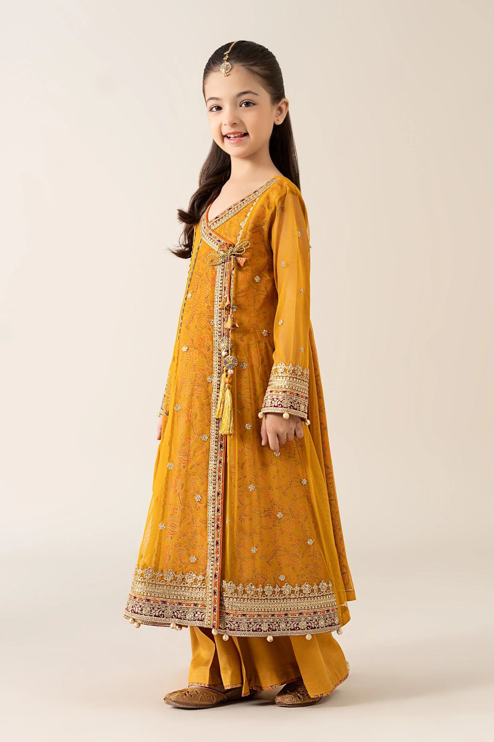 3 Piece Embroidered Poly Net Suit - Image 6