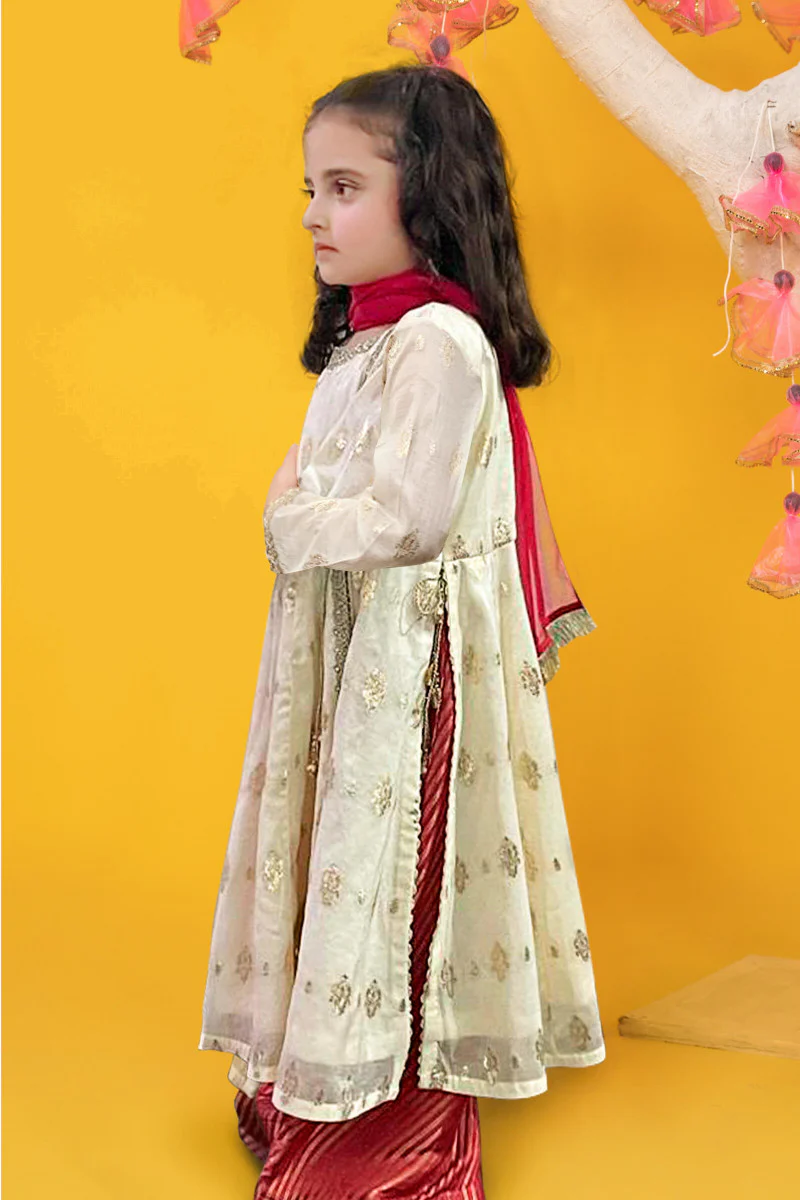 Suit Off White and Pink MKS-W22-20 - Image 2