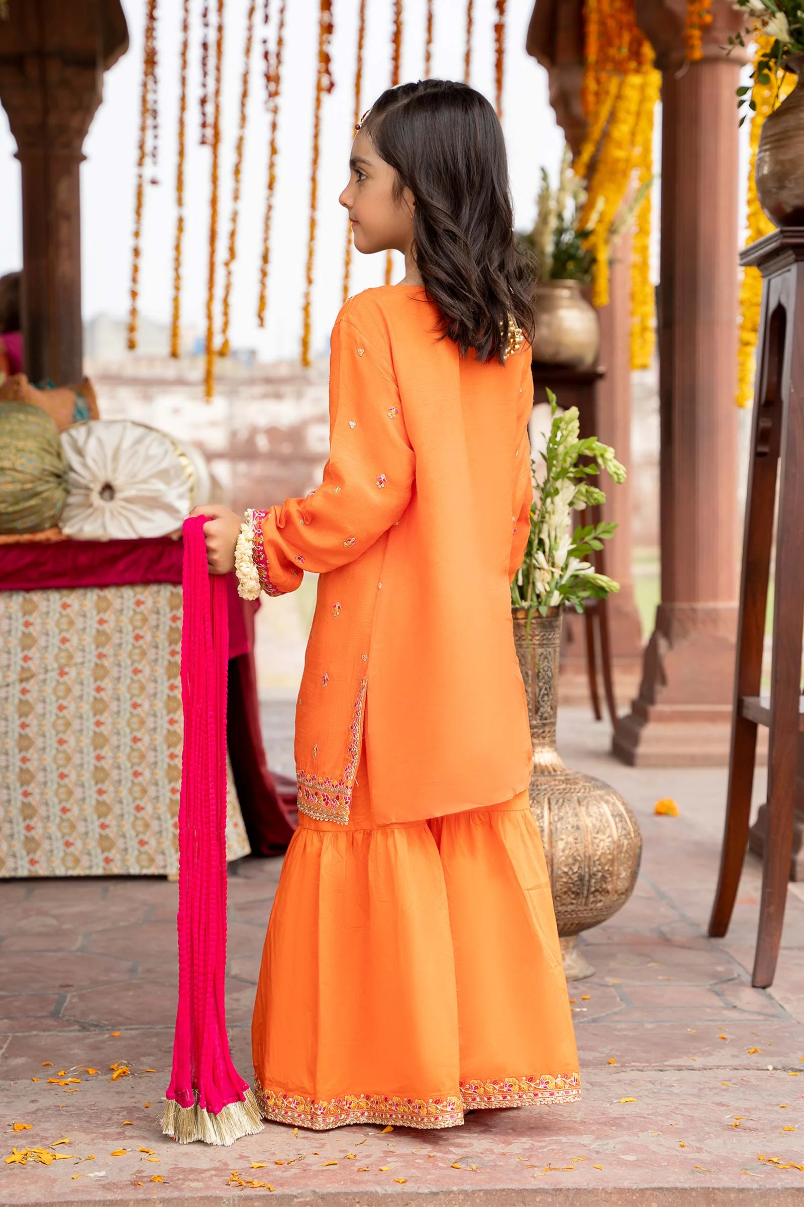 3 Piece Embroidered Silk Suit - Image 10