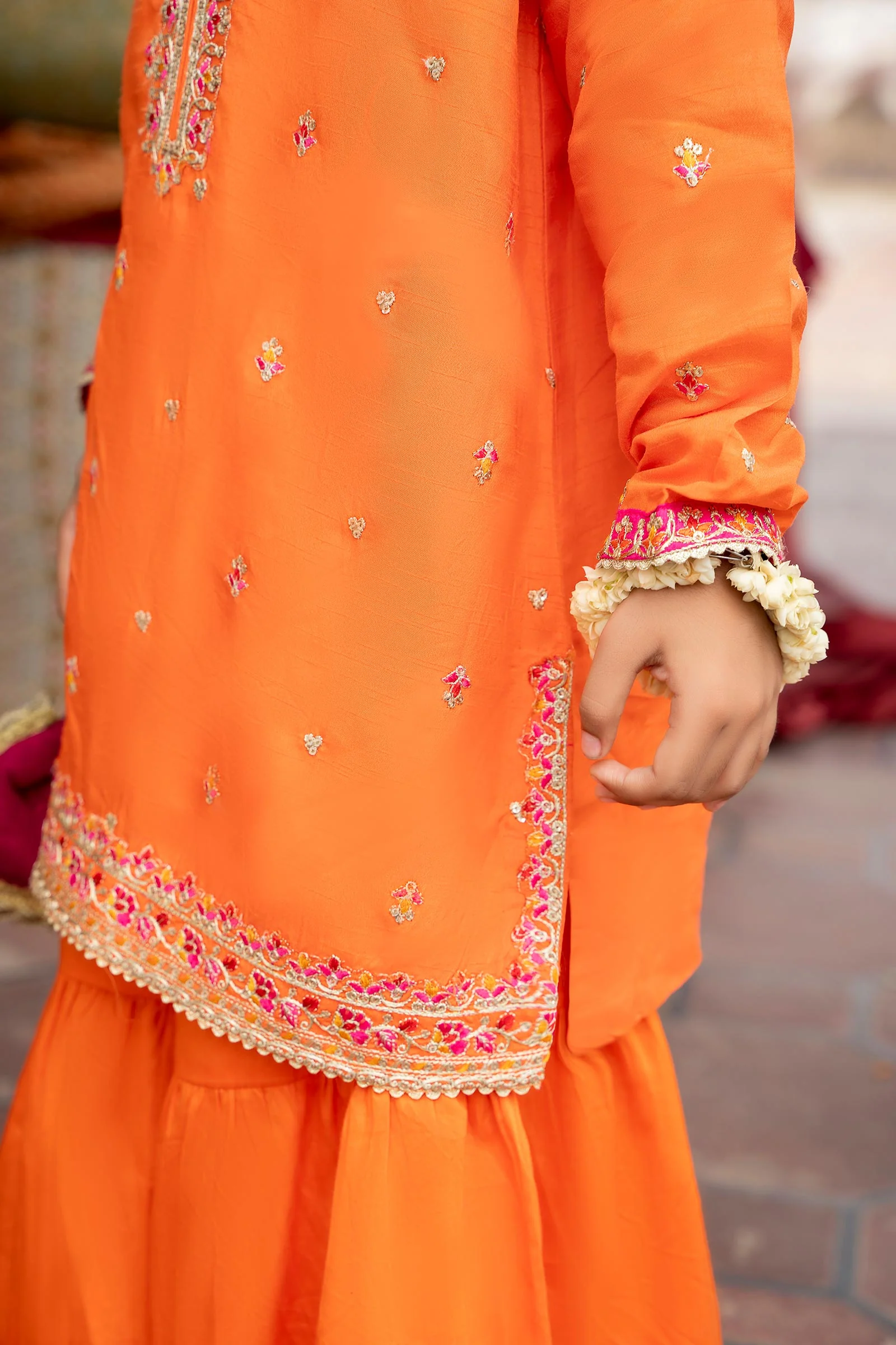 3 Piece Embroidered Silk Suit - Image 6