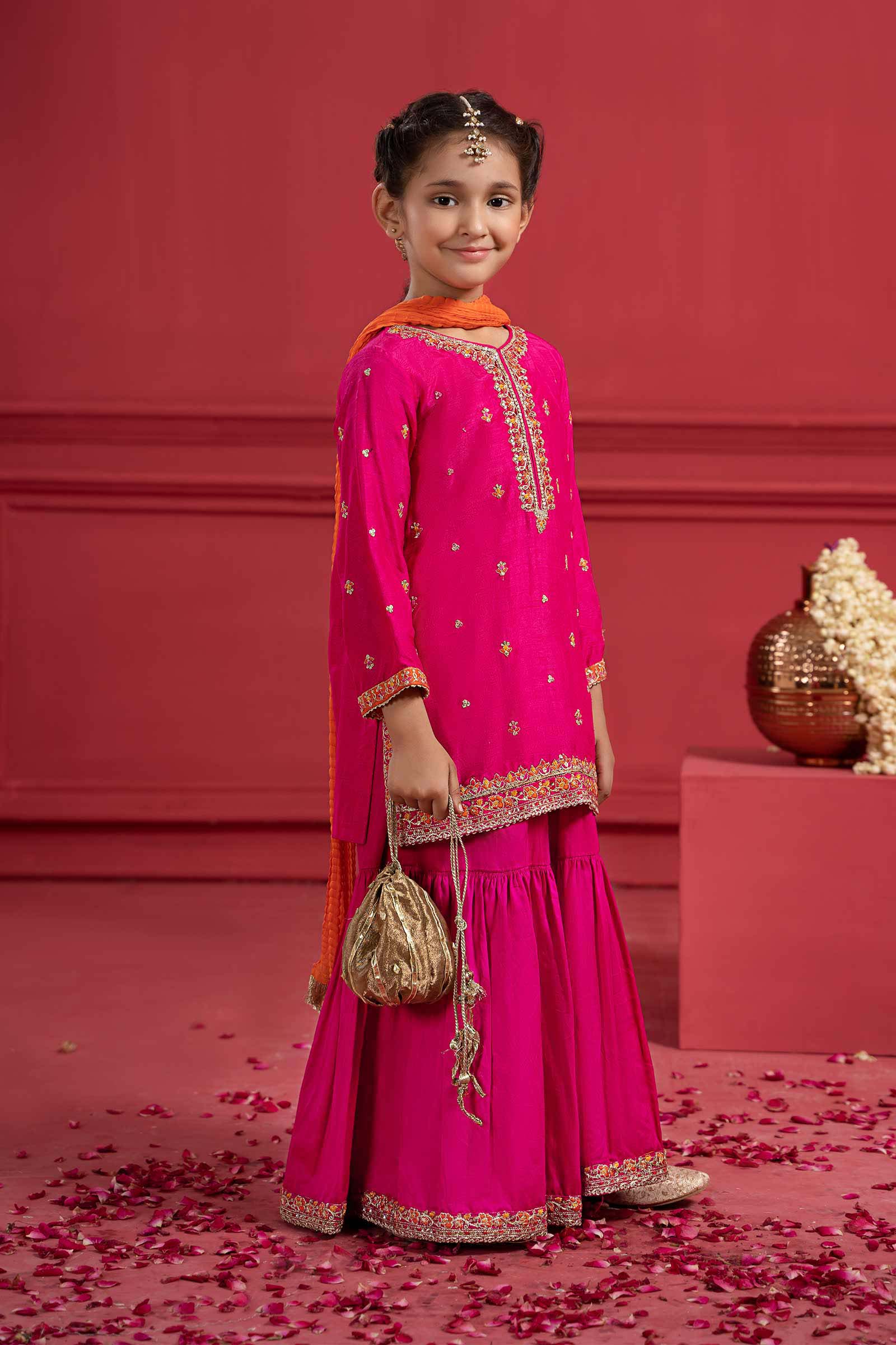3 Piece Embroidered Silk Suit - Image 4