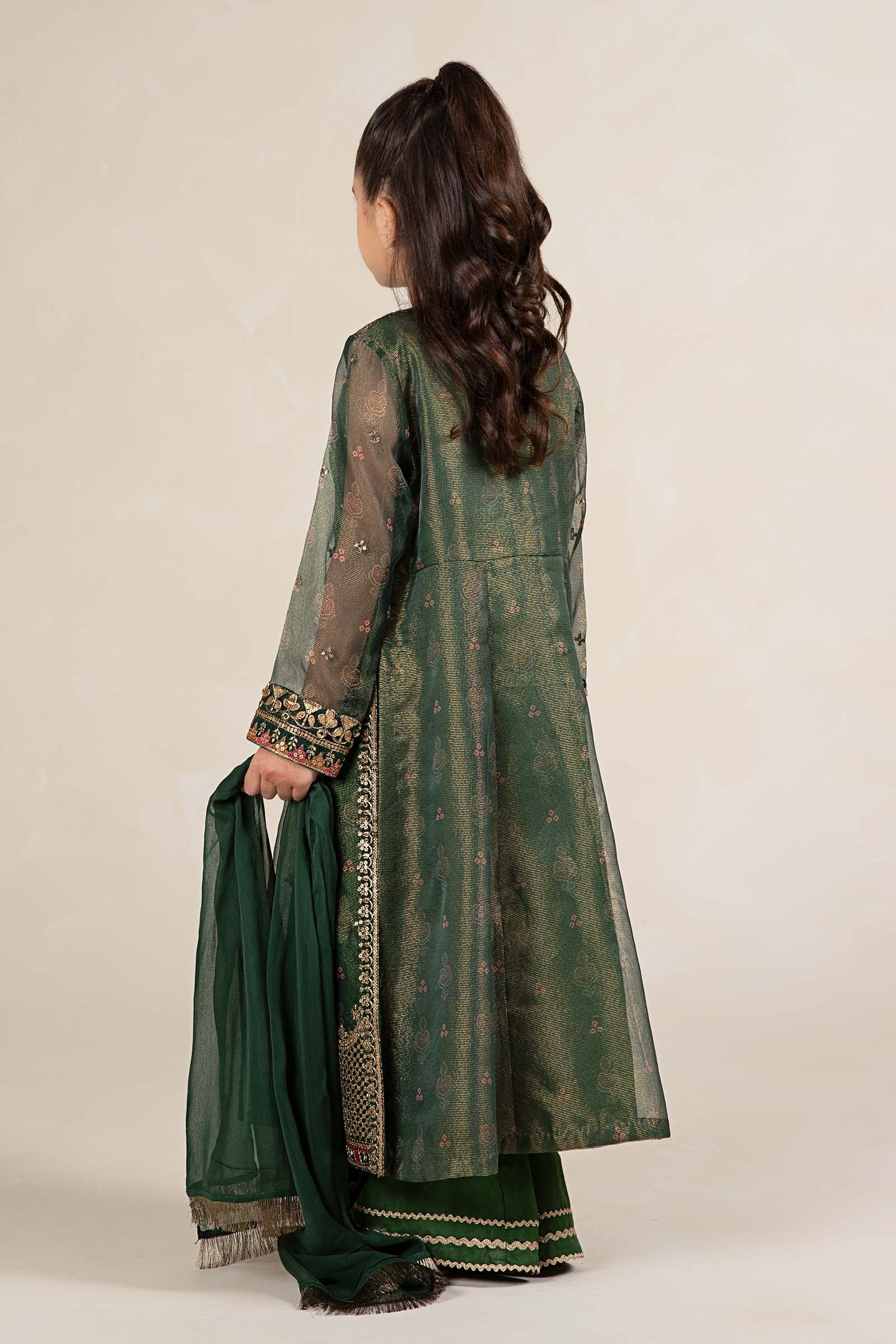 3 Piece Embroidered Cotton Net Suit - Image 5