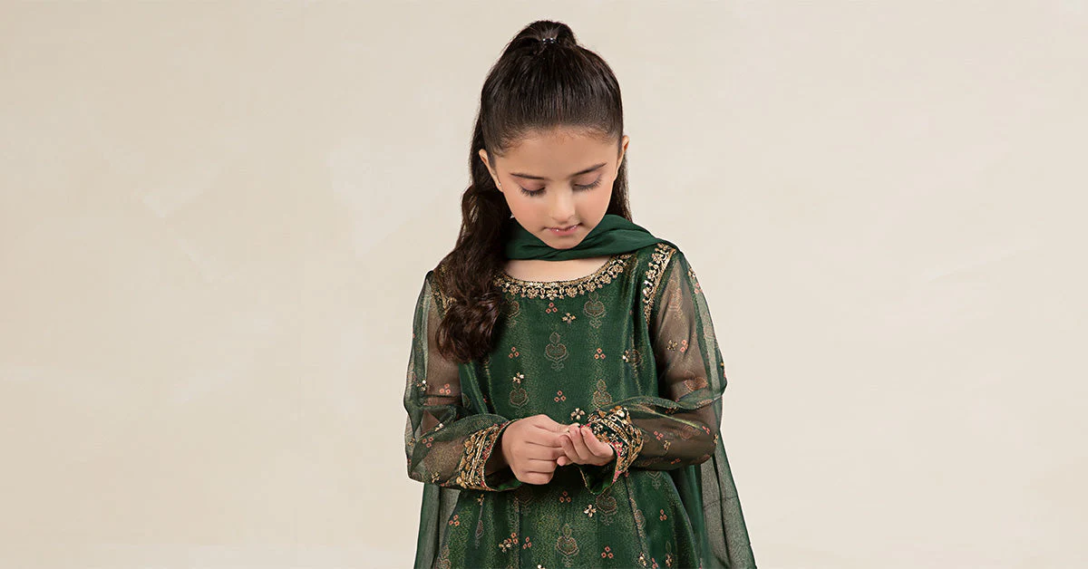3 Piece Embroidered Cotton Net Suit - Image 6