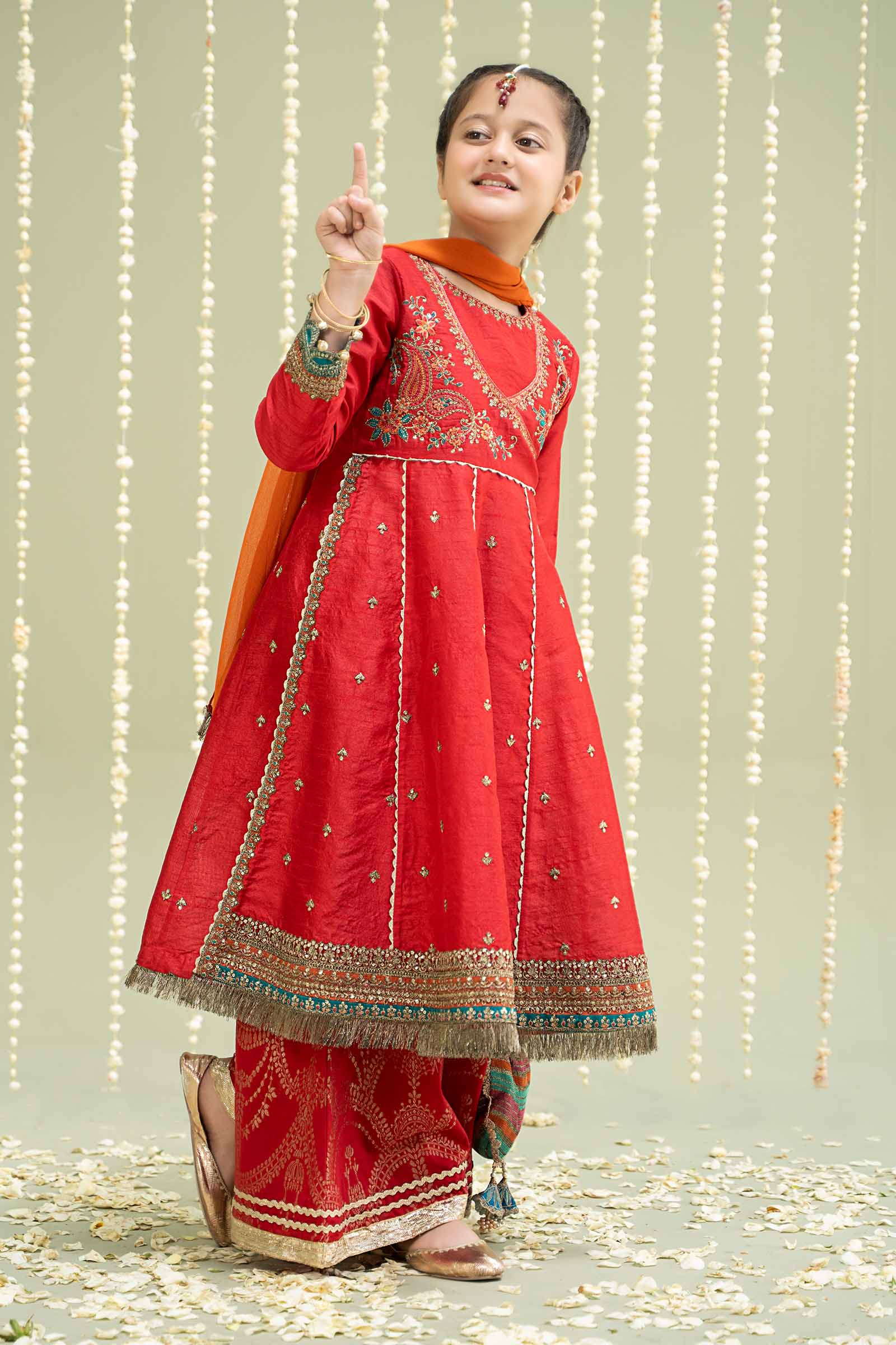 3 Piece Embroidered Raw Silk Suit - Image 6