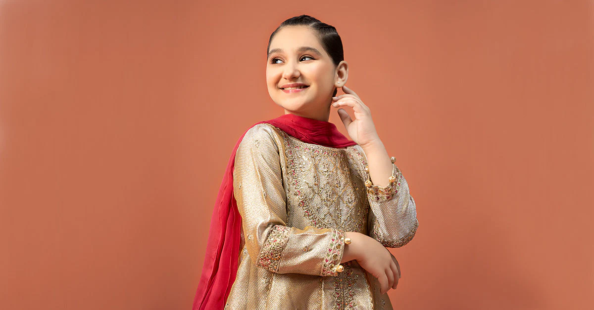 3 Piece Embroidered Zari jacquard Suit - Image 7