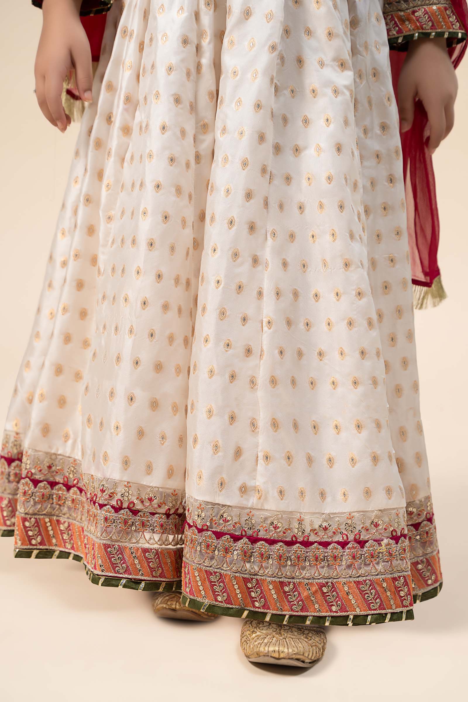 3 Piece Embroidered Organza Suit - Image 4
