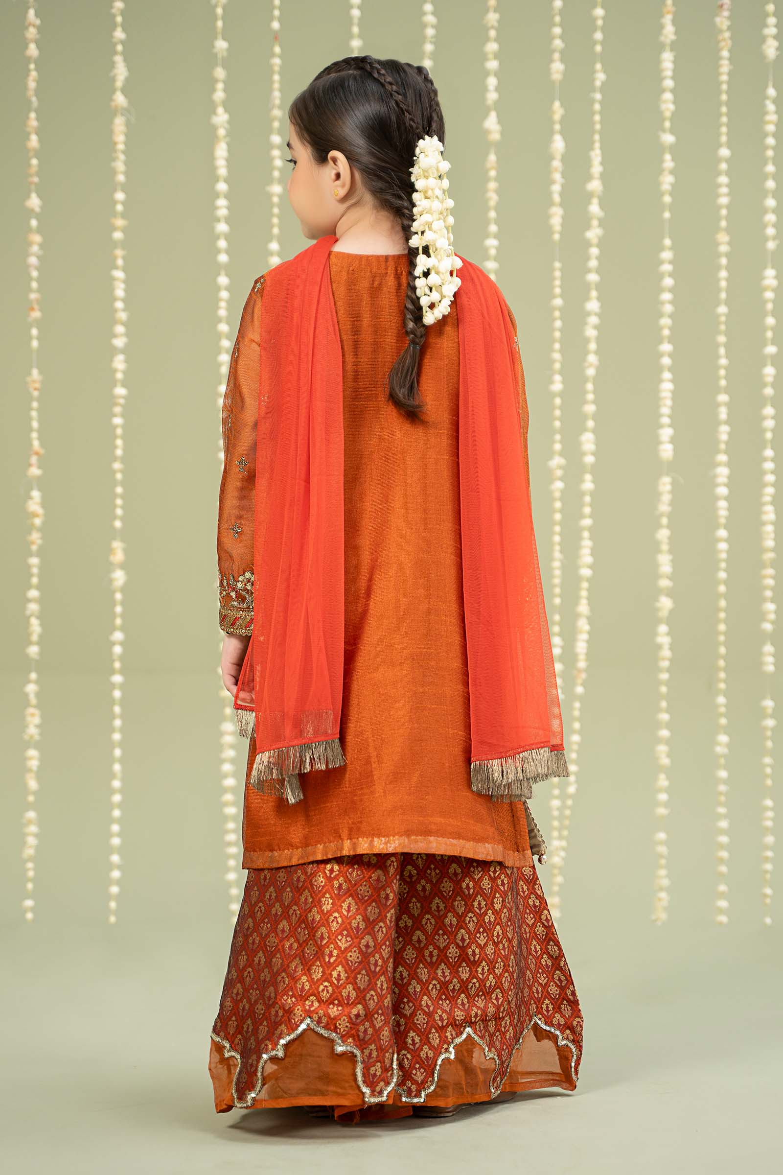 3 Piece Embroidered Paper Cotton Suit - Image 6