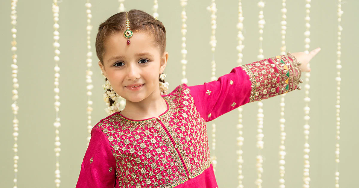 3 Piece Embroidered Raw Silk Suit - Image 5