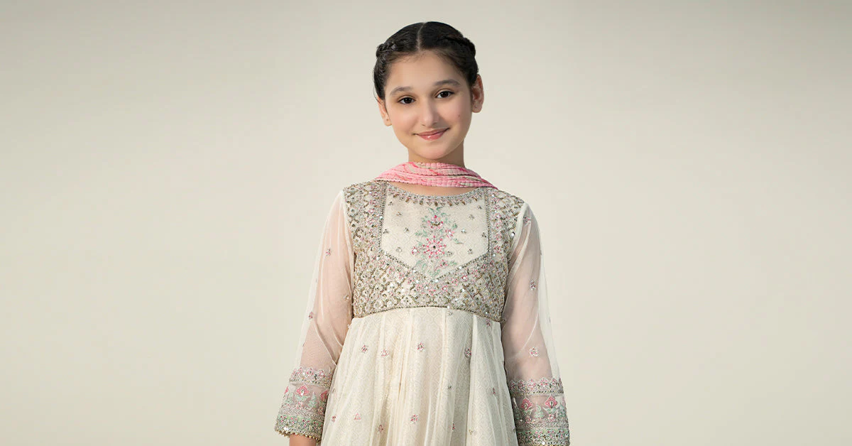 3 Piece Embroidered Net Suit - Image 7
