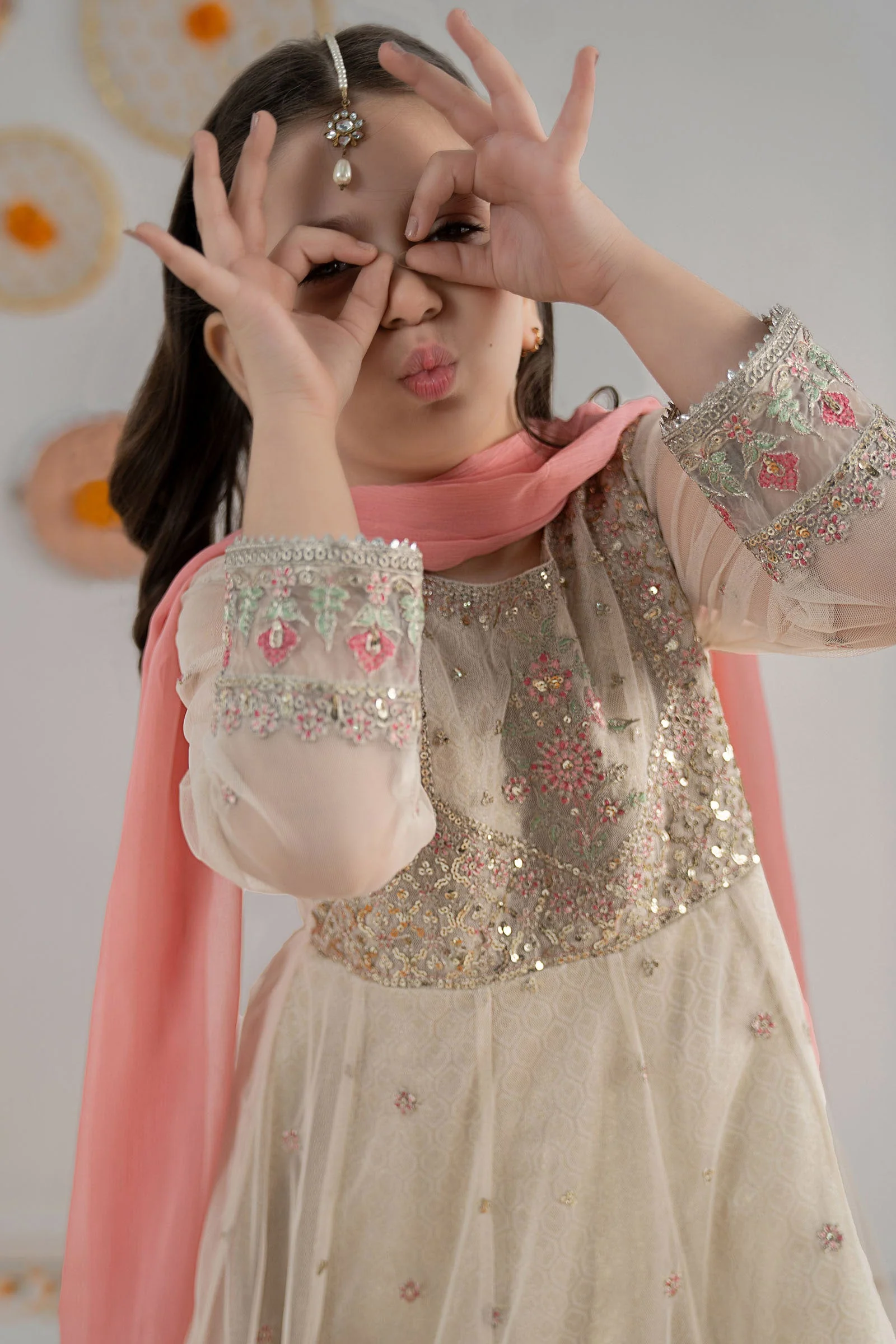 3 Piece Embroidered Net Suit - Image 2