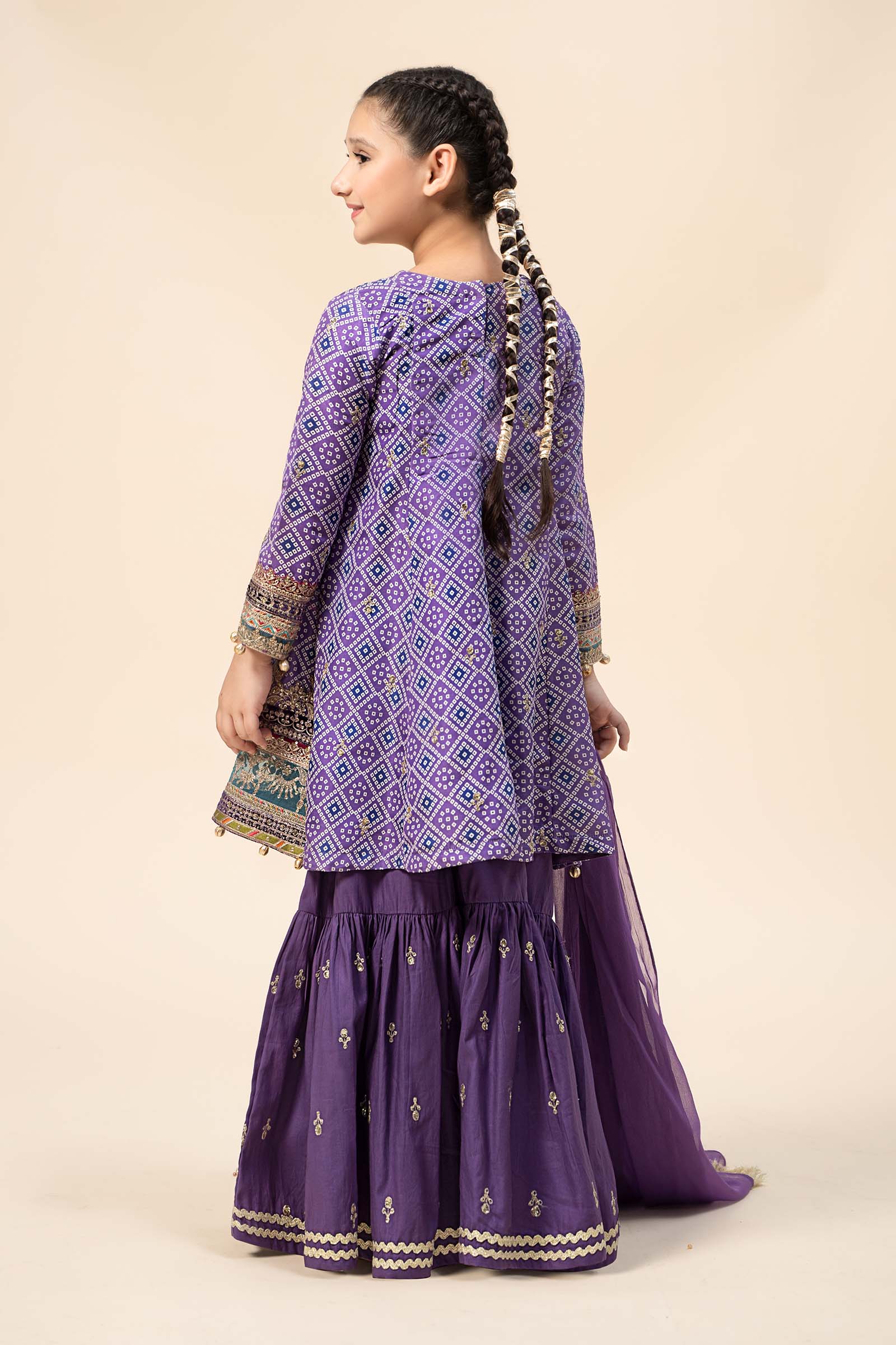 3 Piece Embroidered Raw Silk Suit - Image 11