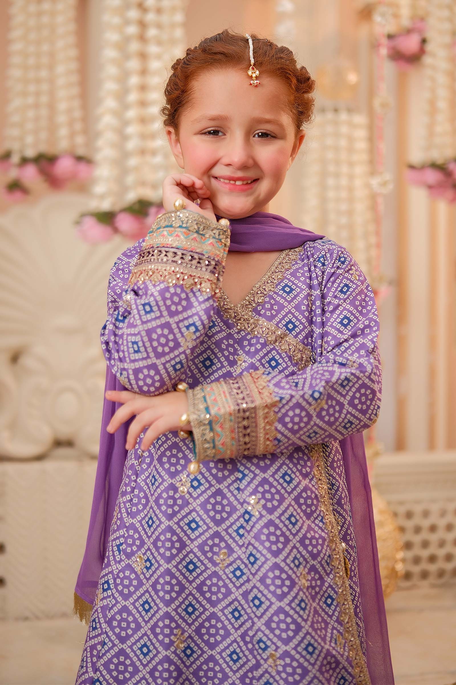 3 Piece Embroidered Raw Silk Suit - Image 2