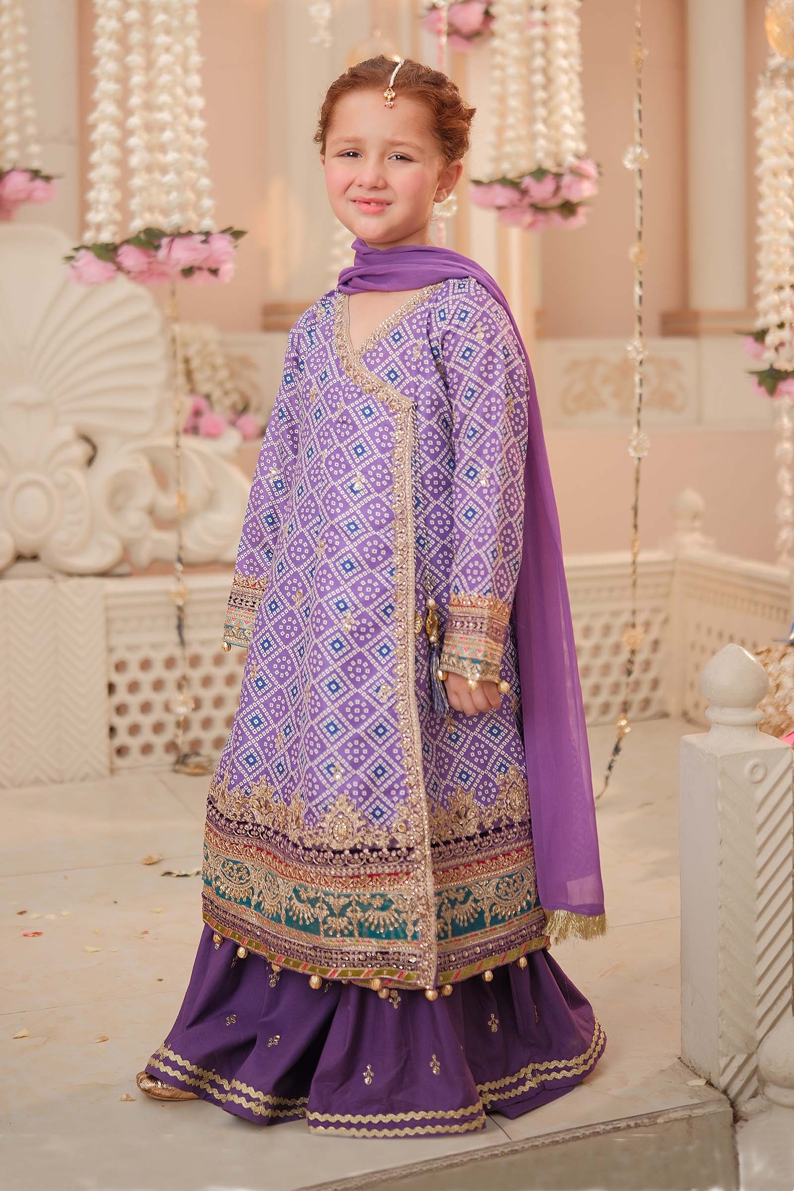 3 Piece Embroidered Raw Silk Suit - Image 4