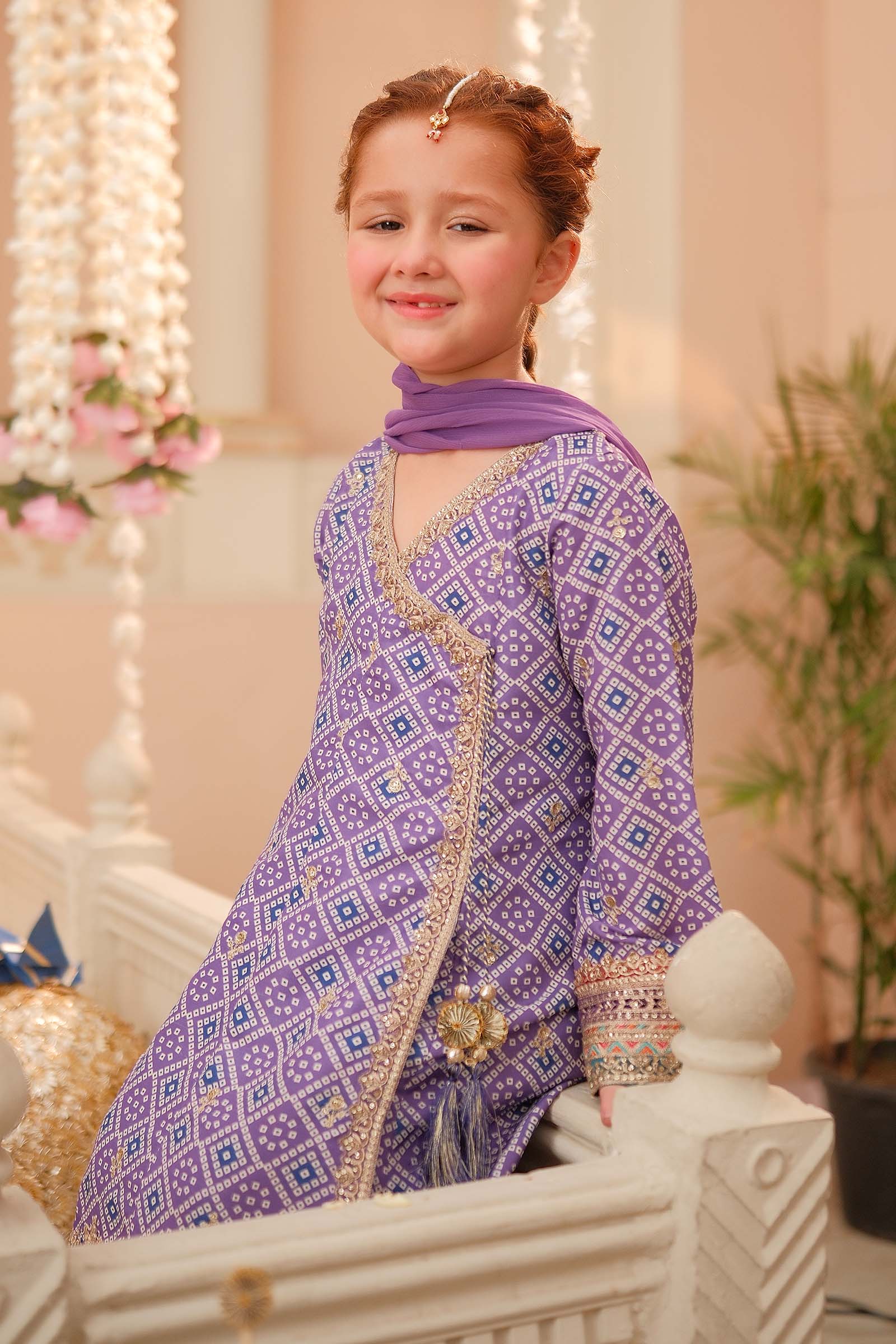 3 Piece Embroidered Raw Silk Suit - Image 5
