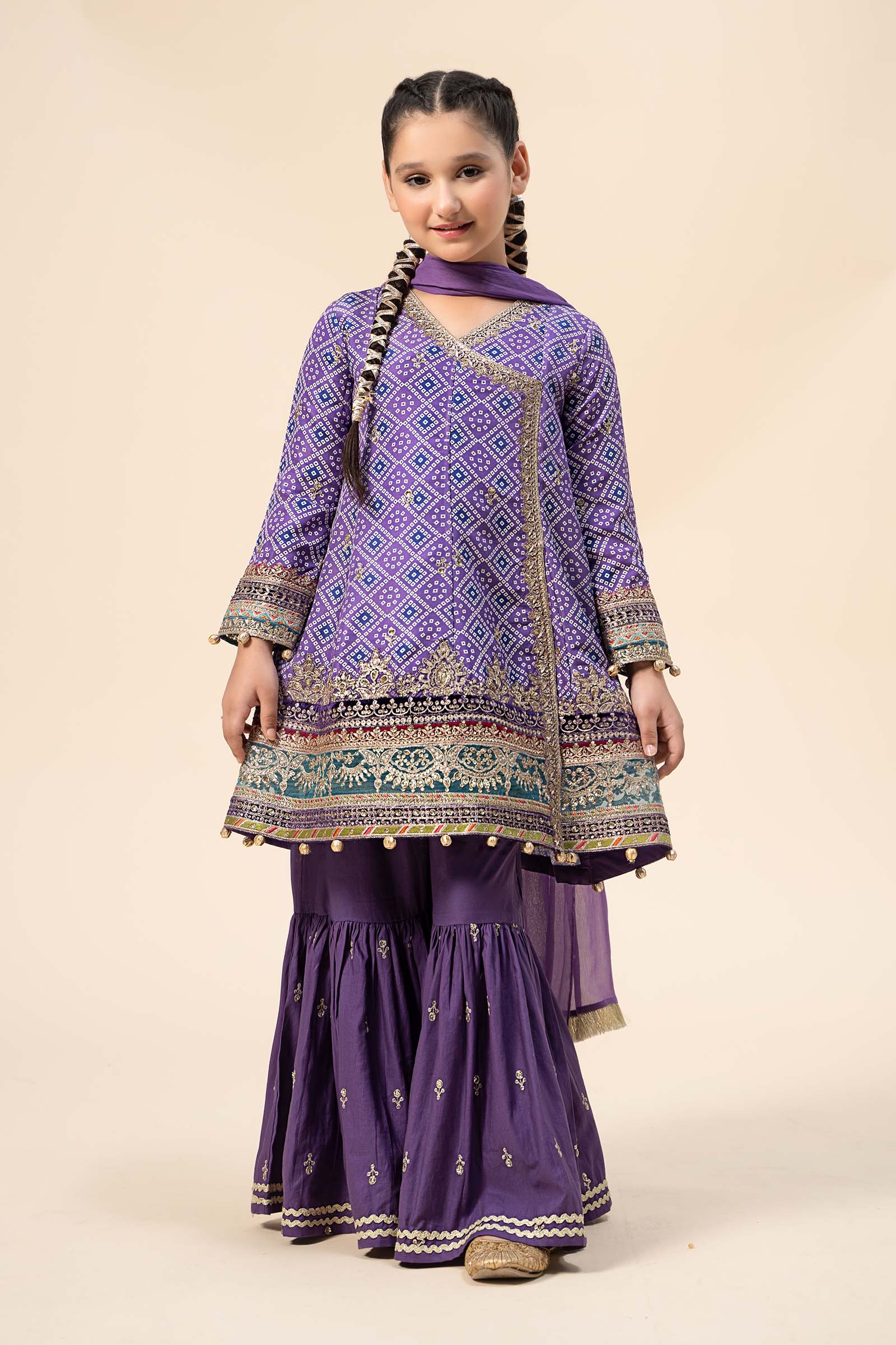 3 Piece Embroidered Raw Silk Suit - Image 7