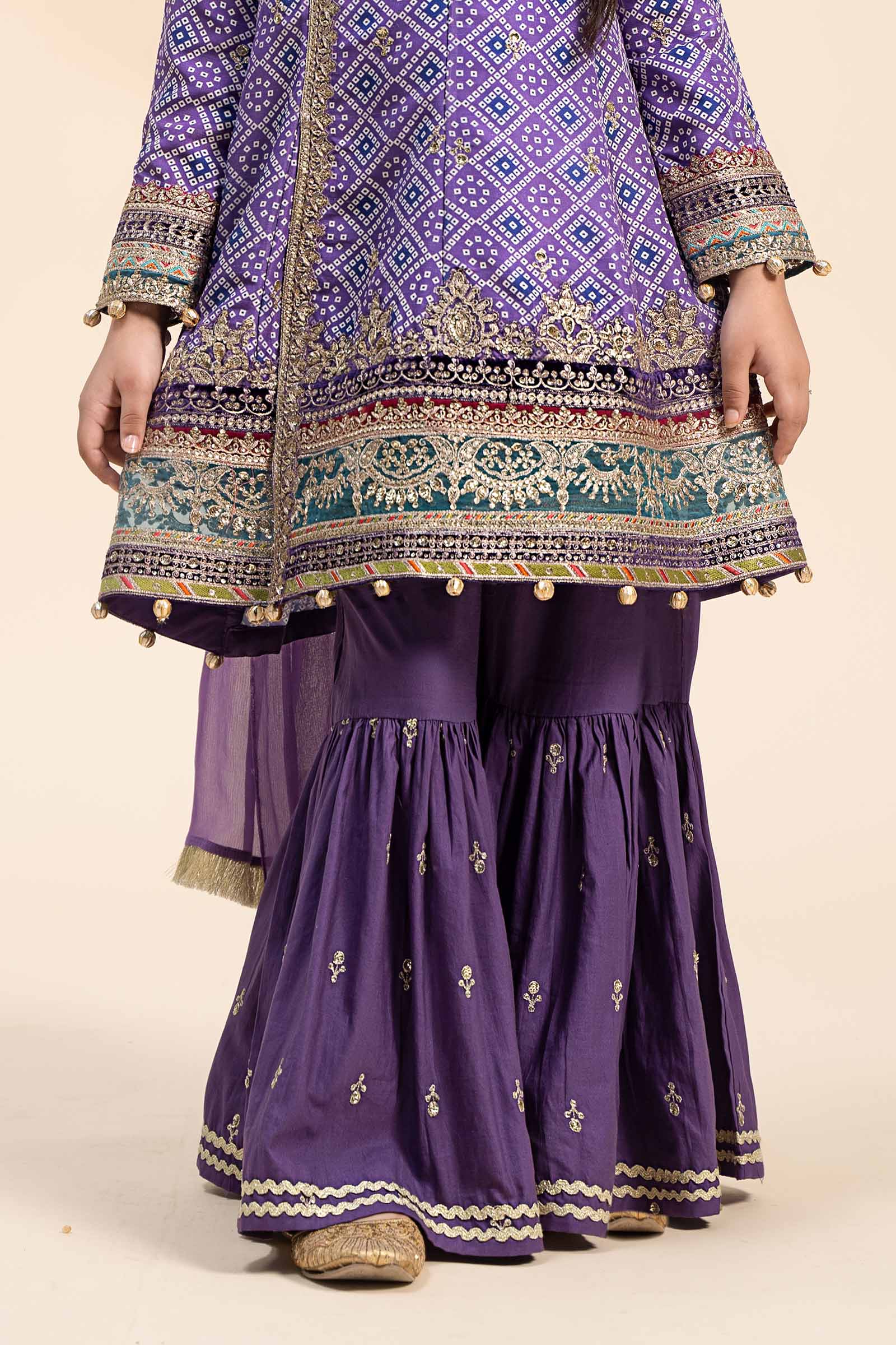 3 Piece Embroidered Raw Silk Suit - Image 9