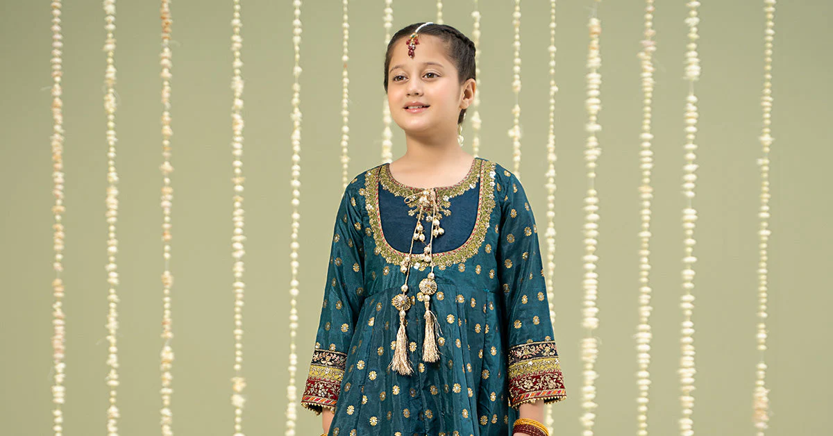 3 Piece Embroidered Jamawar Suit - Image 10