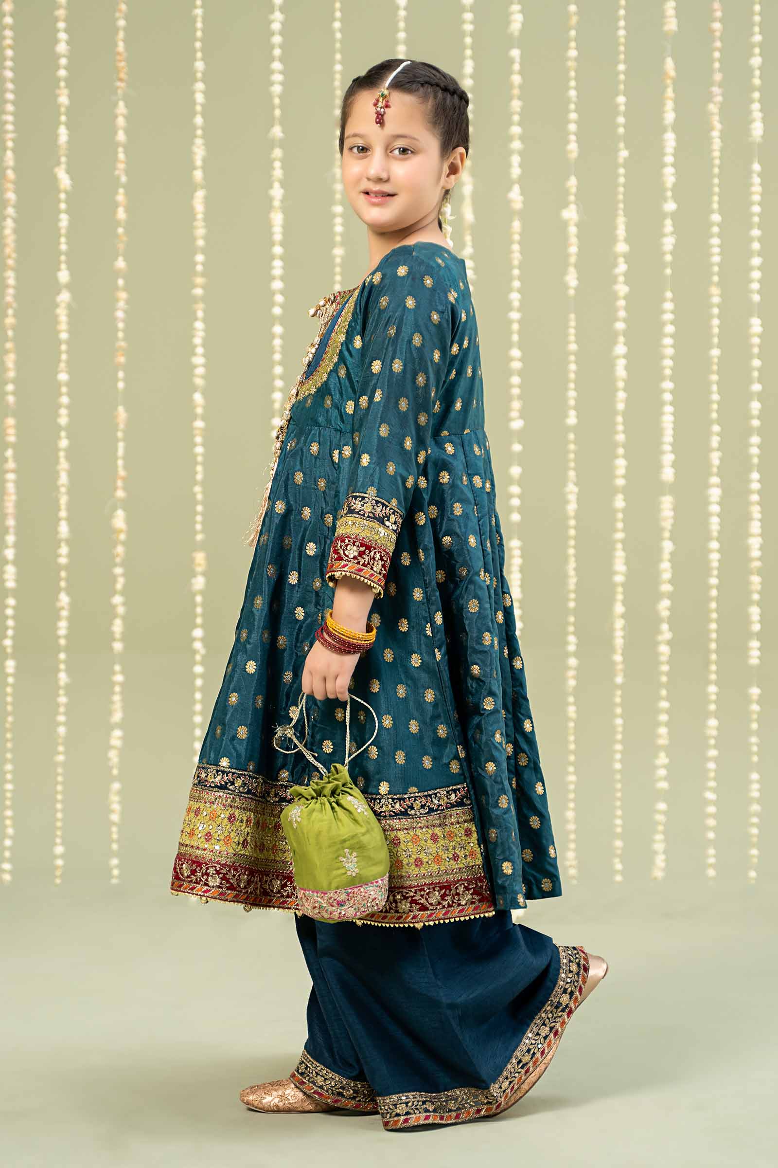 3 Piece Embroidered Jamawar Suit - Image 8