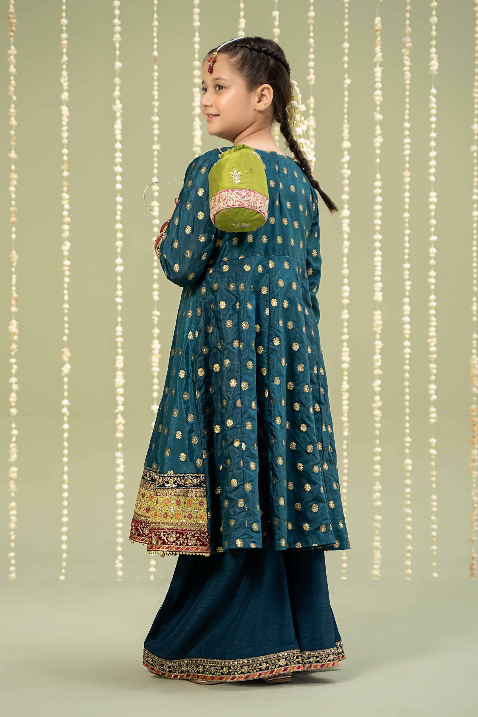 3 Piece Embroidered Jamawar Suit - Image 9