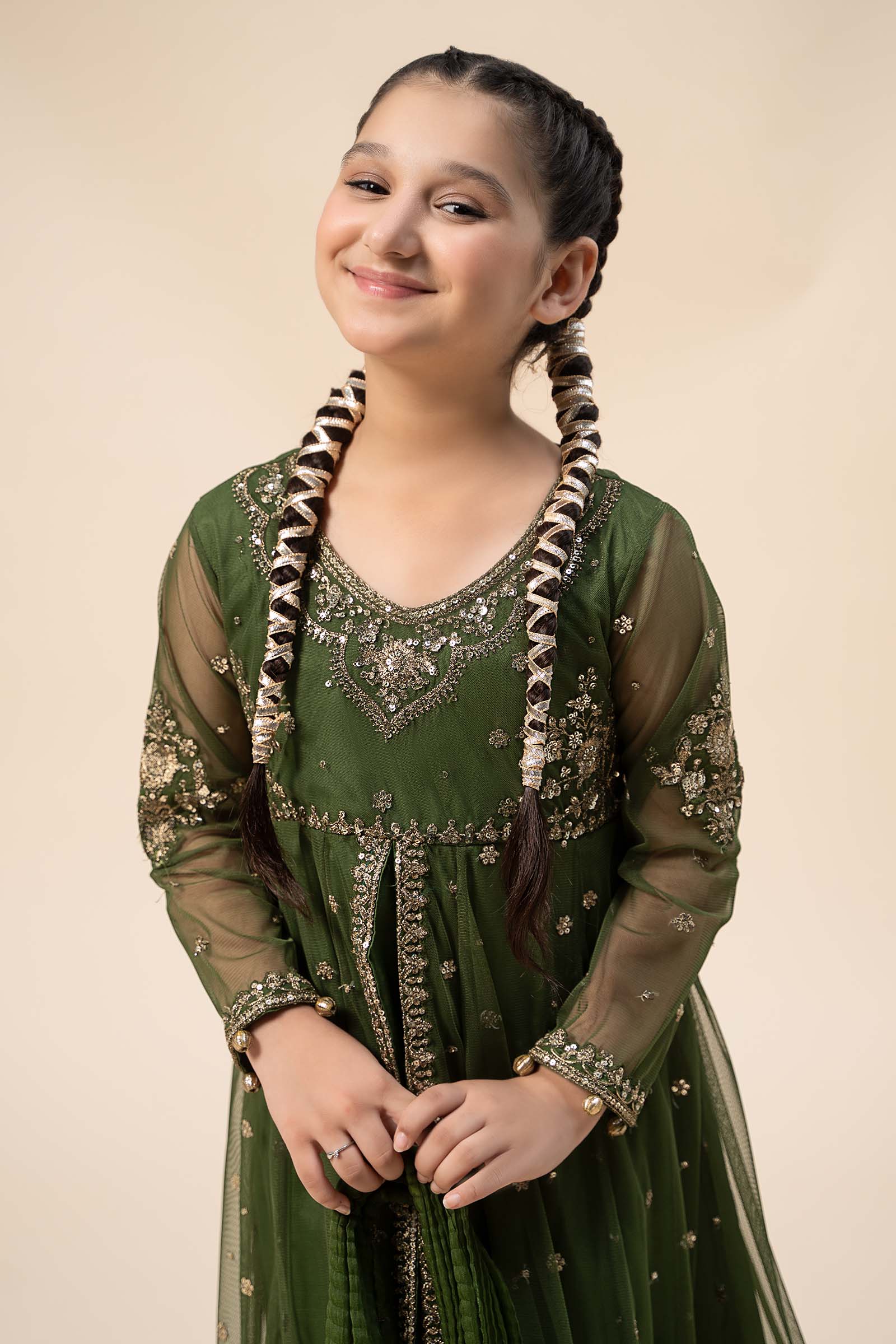 3 Piece Embroidered Net Suit - Image 2