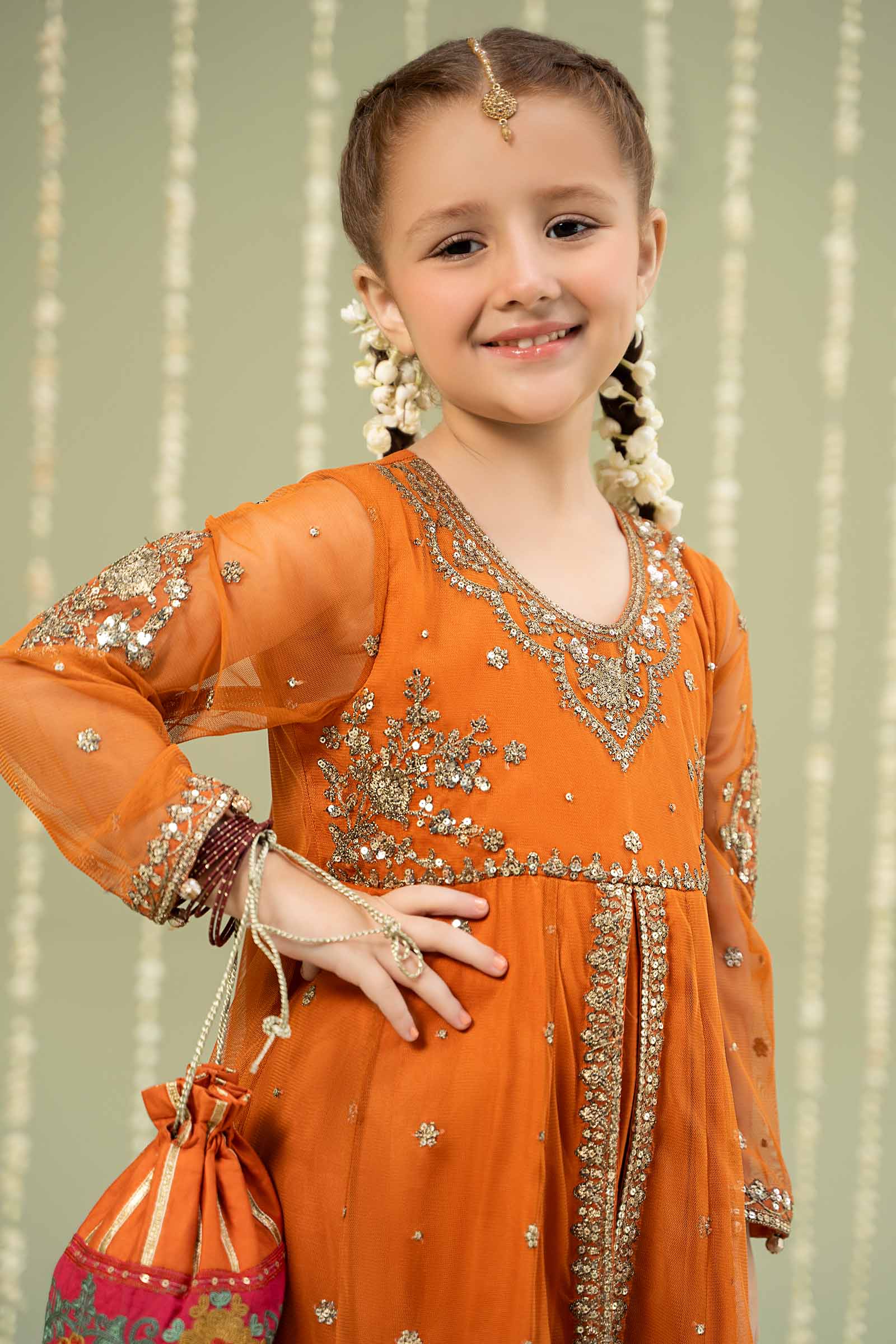 3 Piece Embroidered Net Suit - Image 2