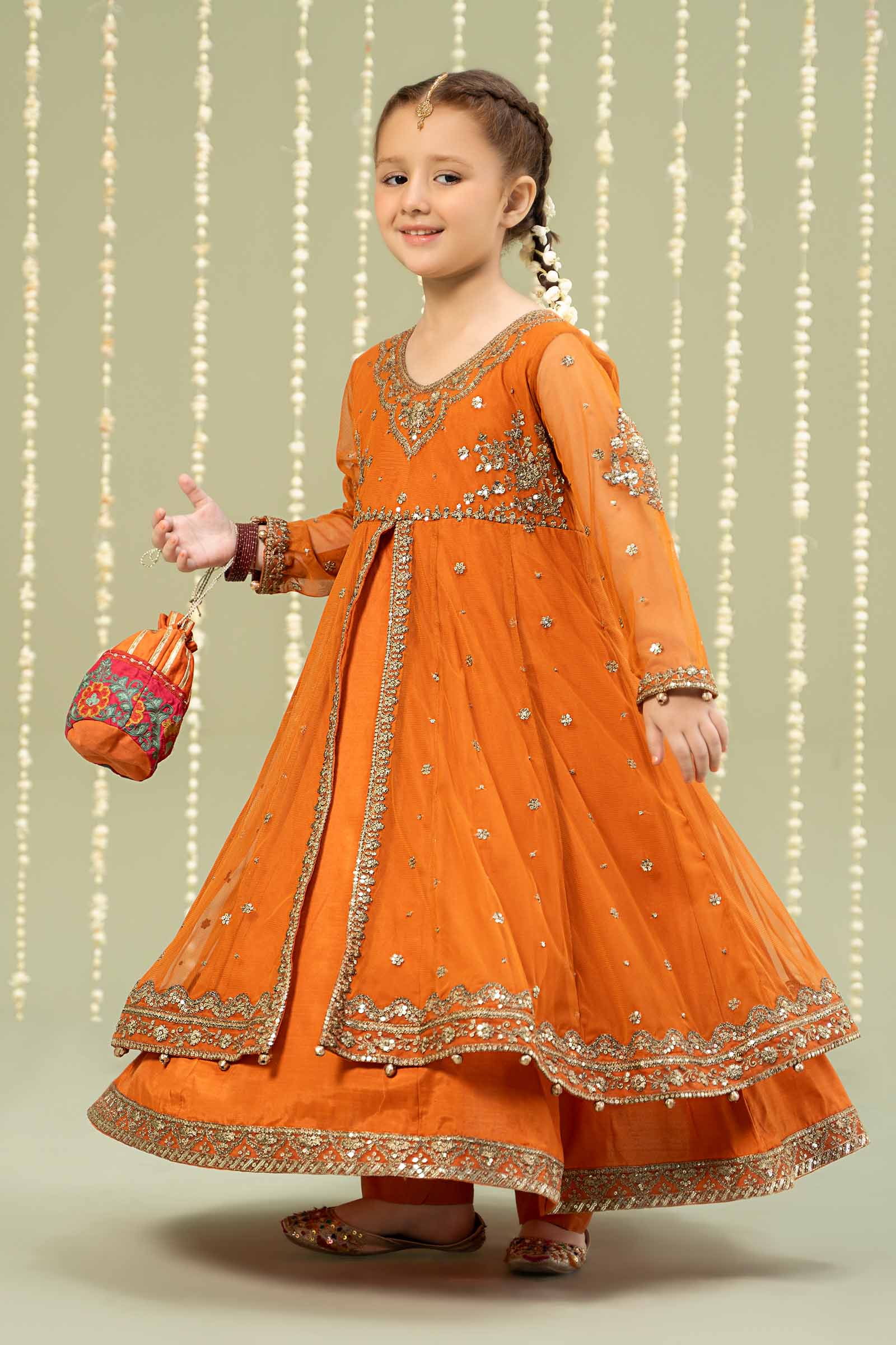3 Piece Embroidered Net Suit - Image 3