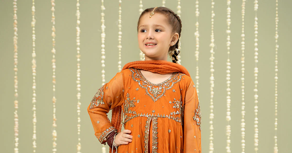 3 Piece Embroidered Net Suit - Image 5