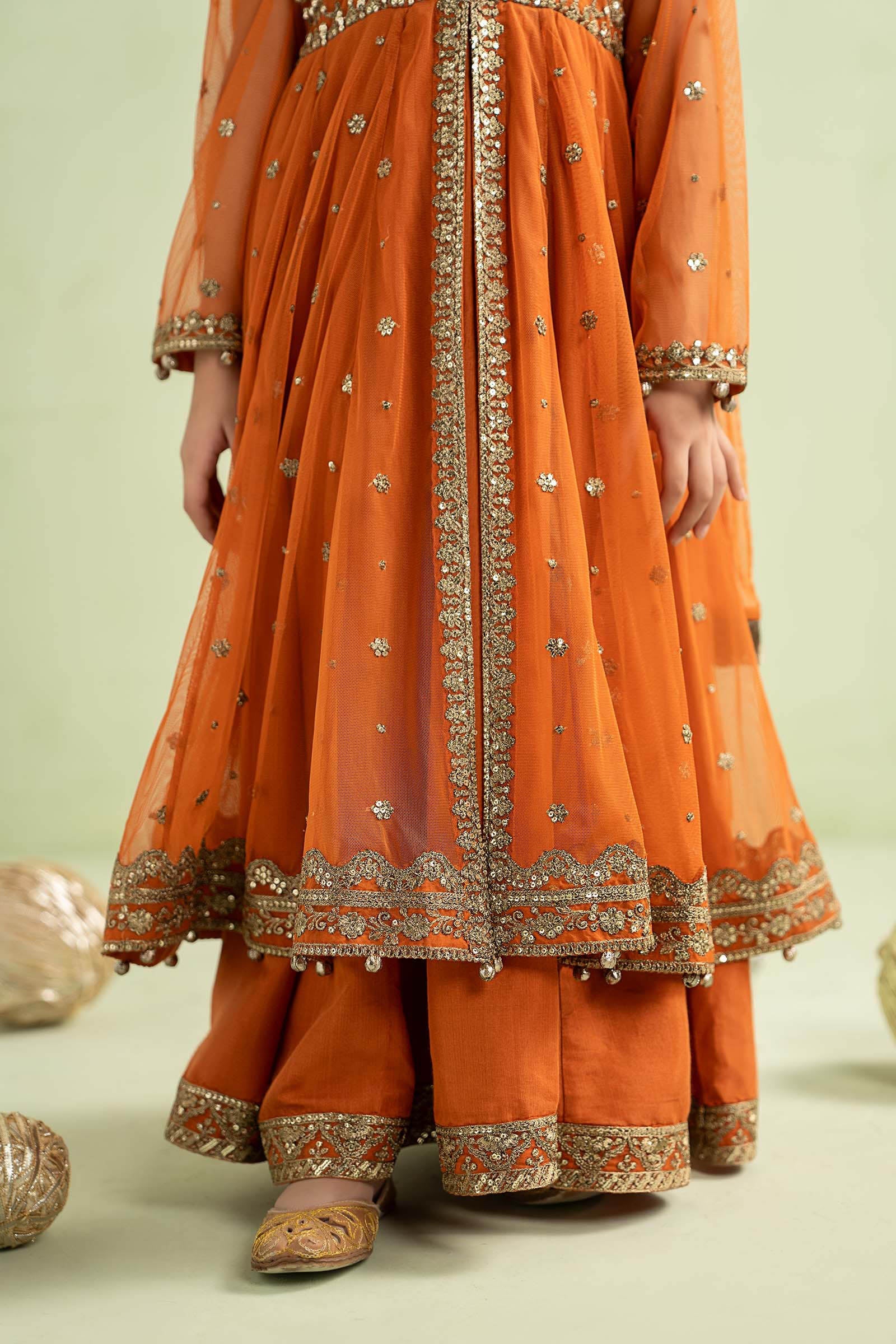 3 Piece Embroidered Net Suit - Image 8