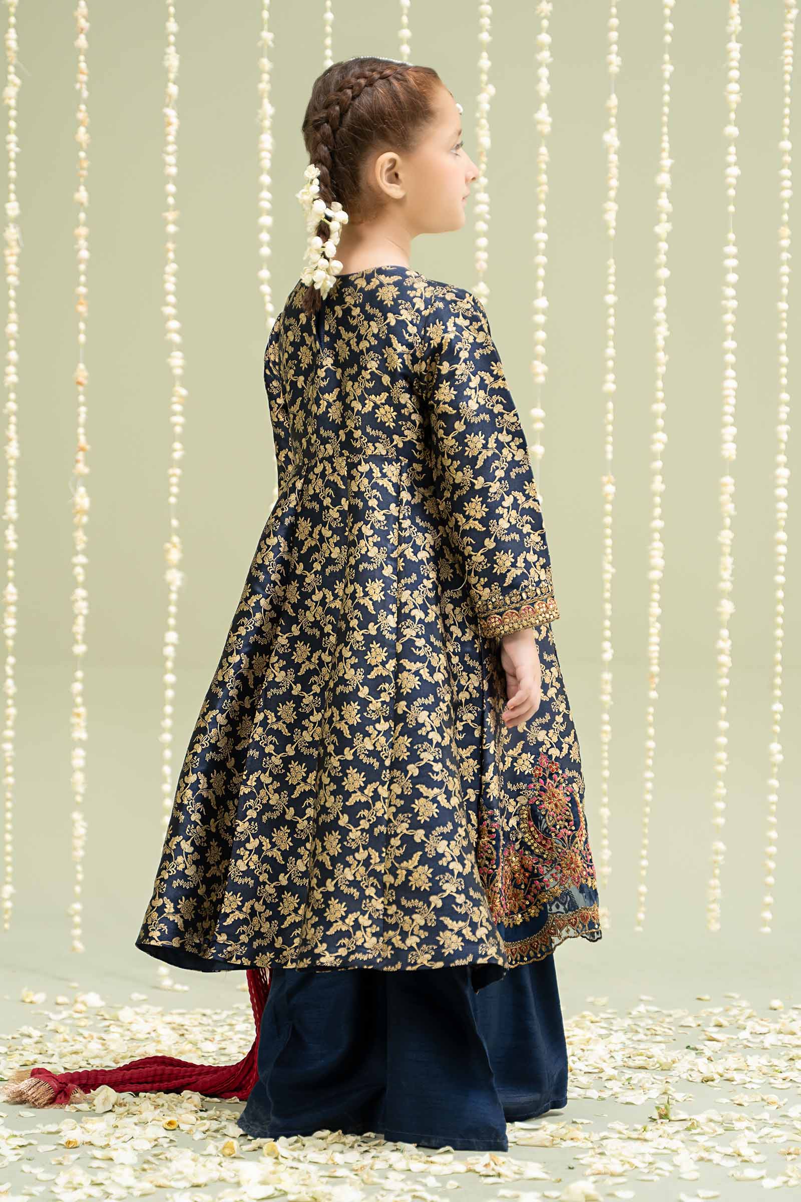 3 Piece Embroidered Jamawar Suit - Image 5