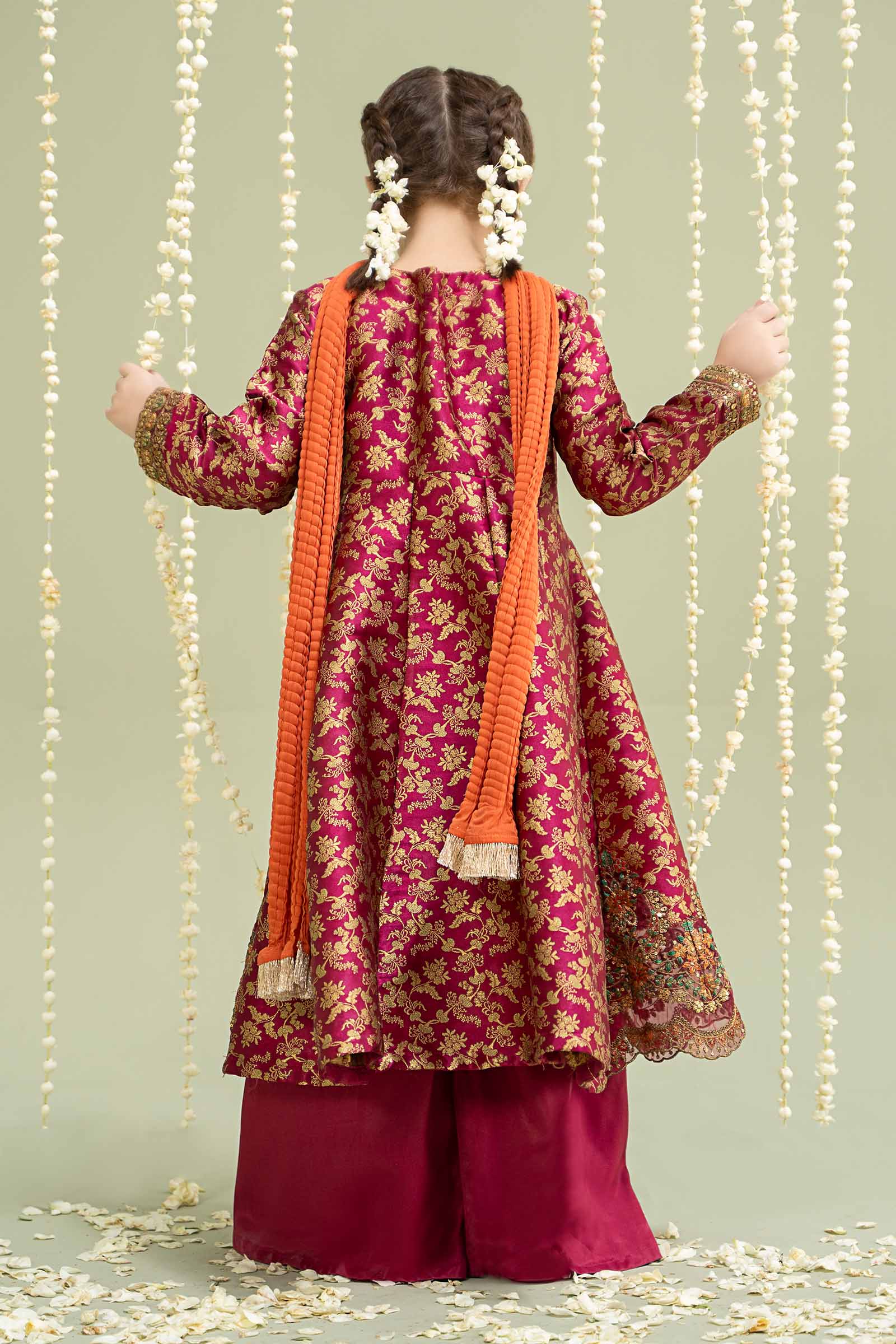 3 Piece Embroidered Jamawar Suit - Image 10